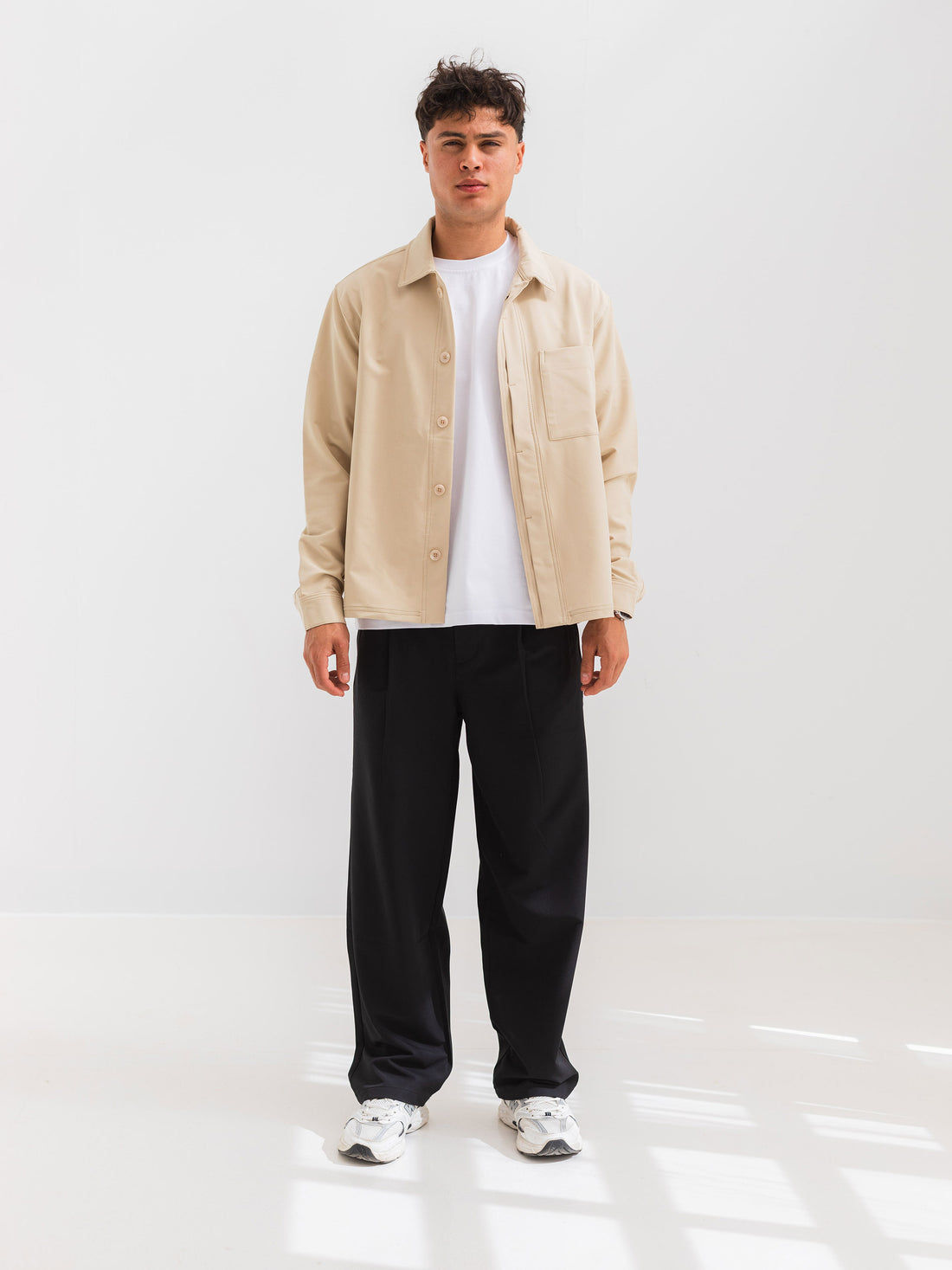 RELAXED OVER SHIRT - BEIGE
