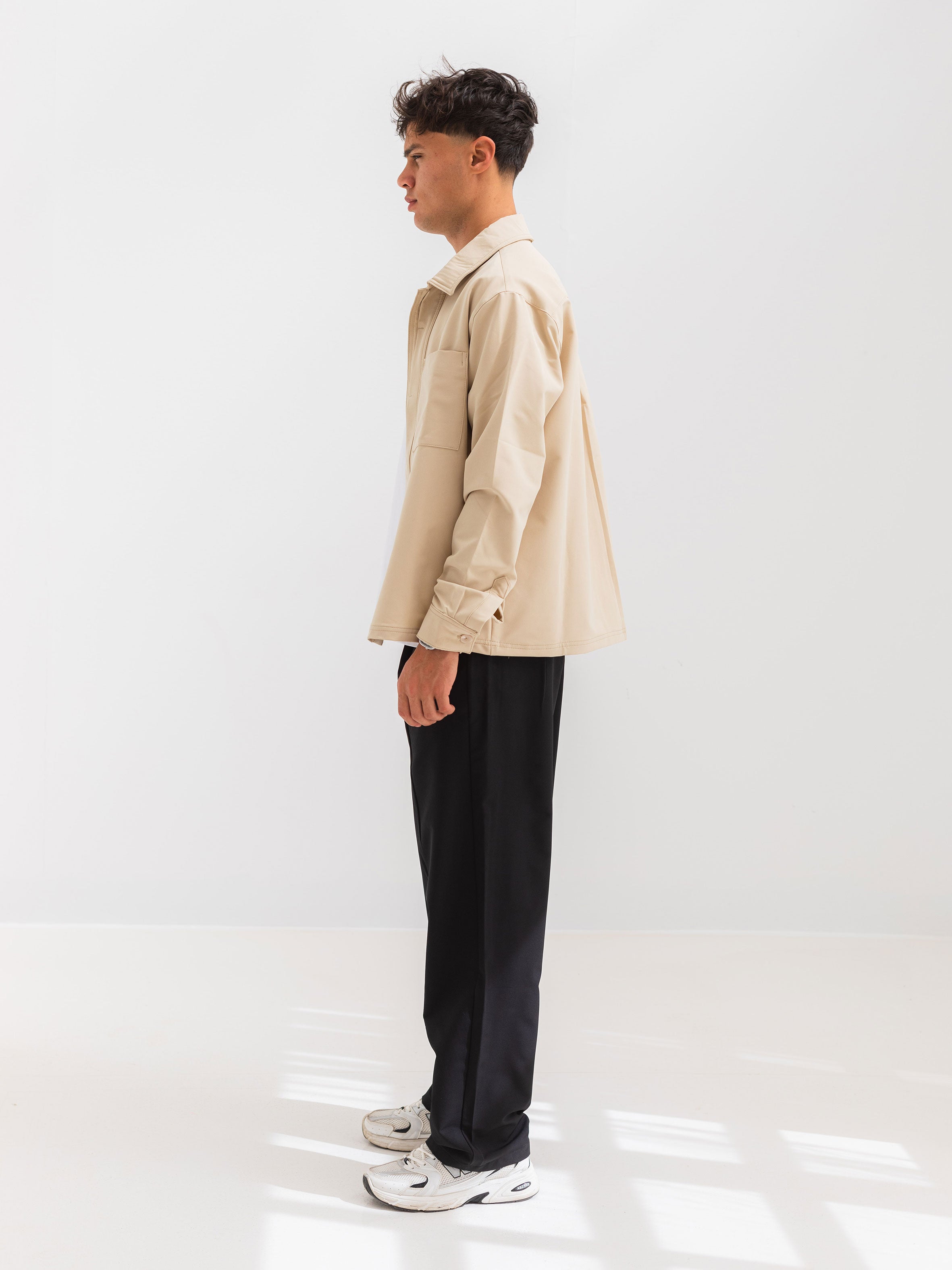 RELAXED OVER SHIRT - BEIGE