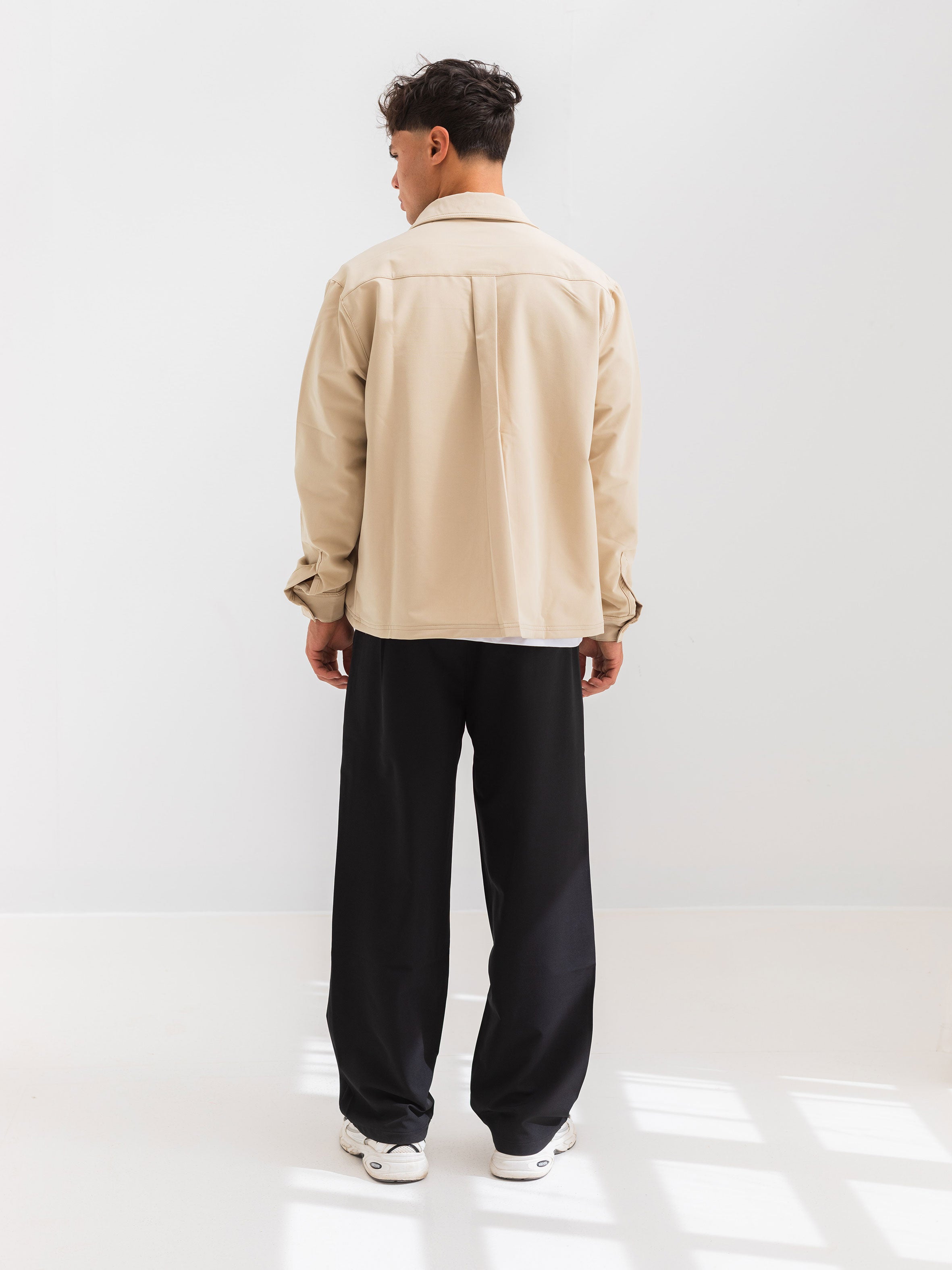 RELAXED OVER SHIRT - BEIGE