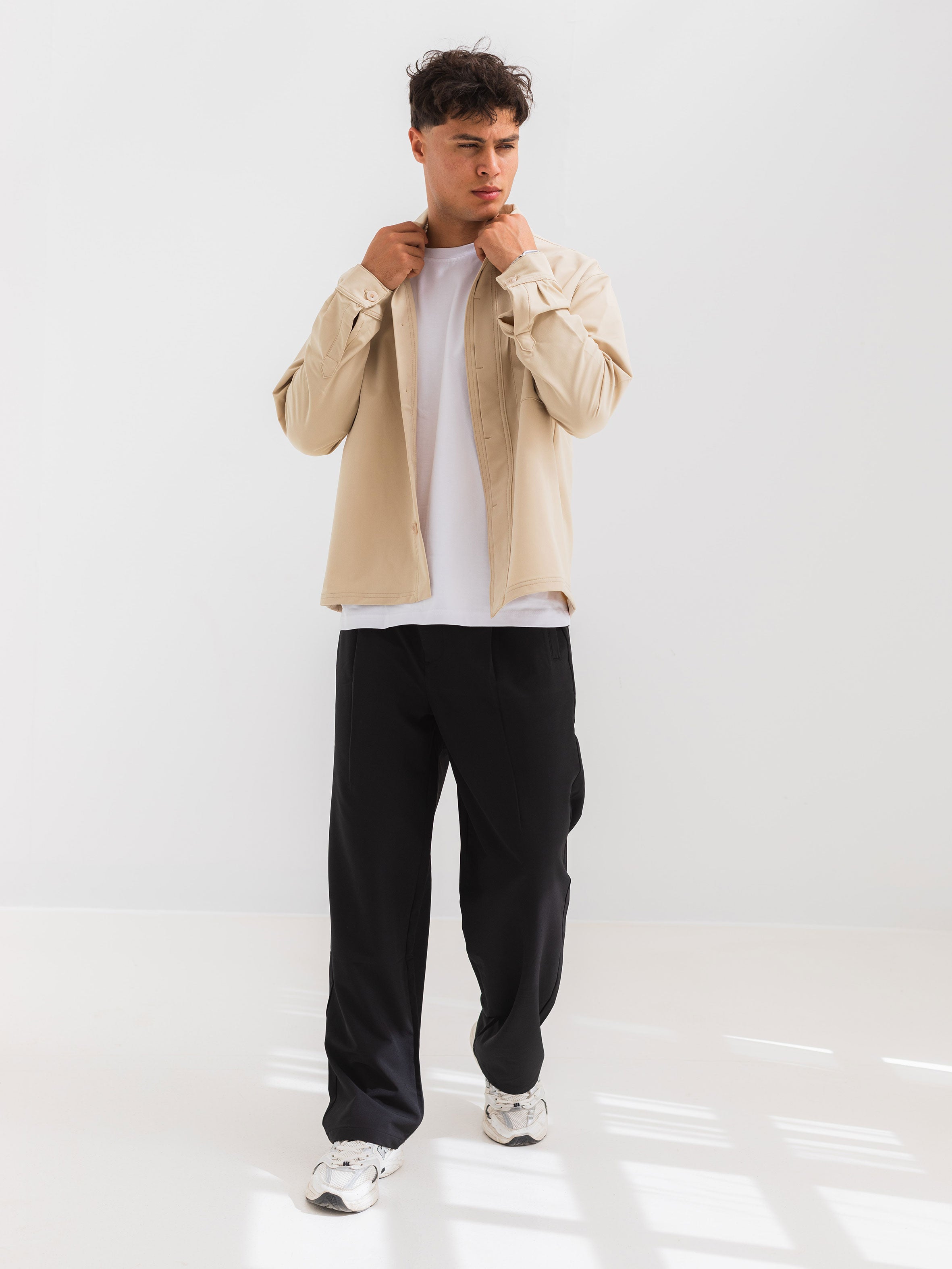 RELAXED OVER SHIRT - BEIGE