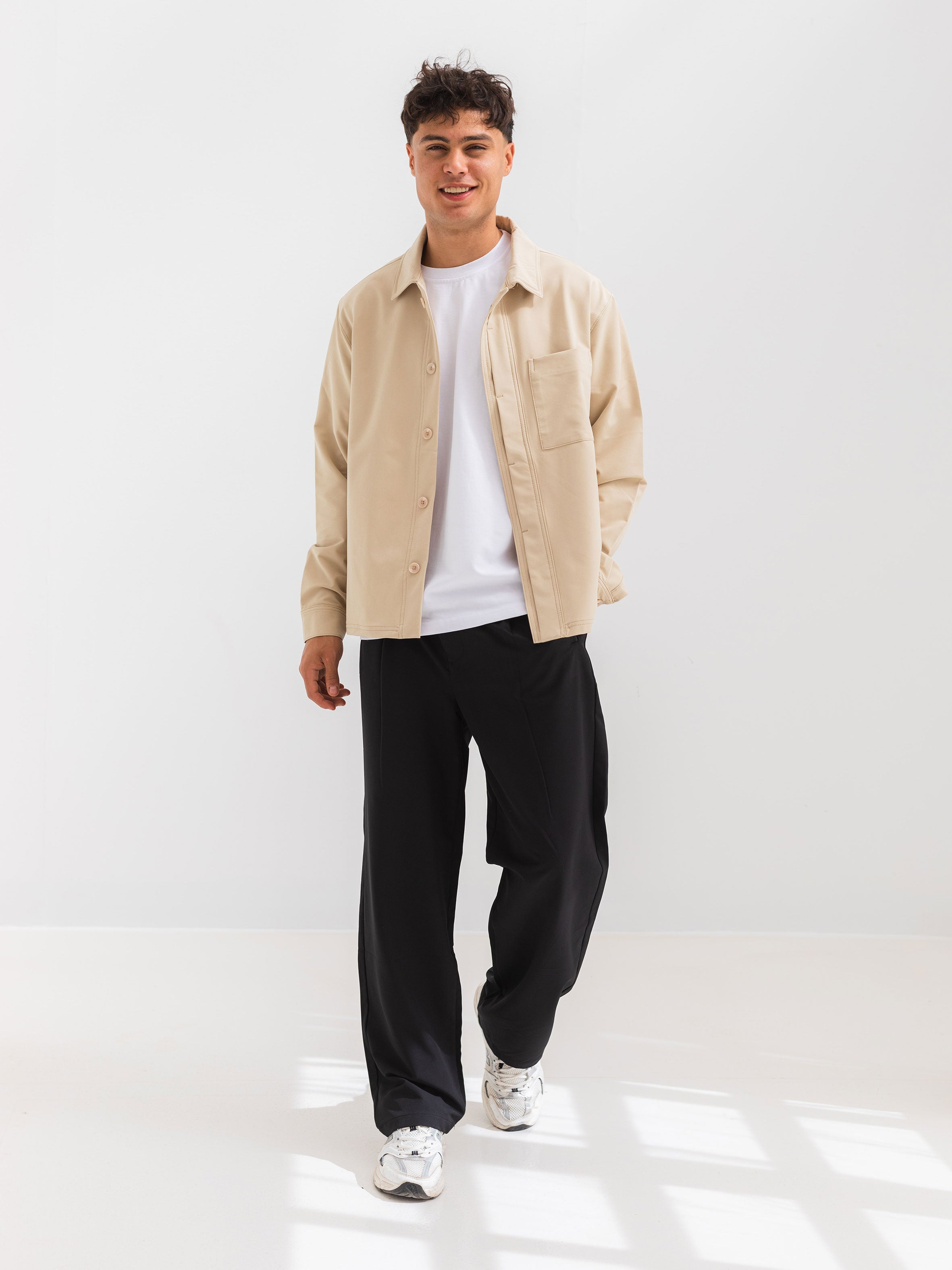 RELAXED OVER SHIRT - BEIGE