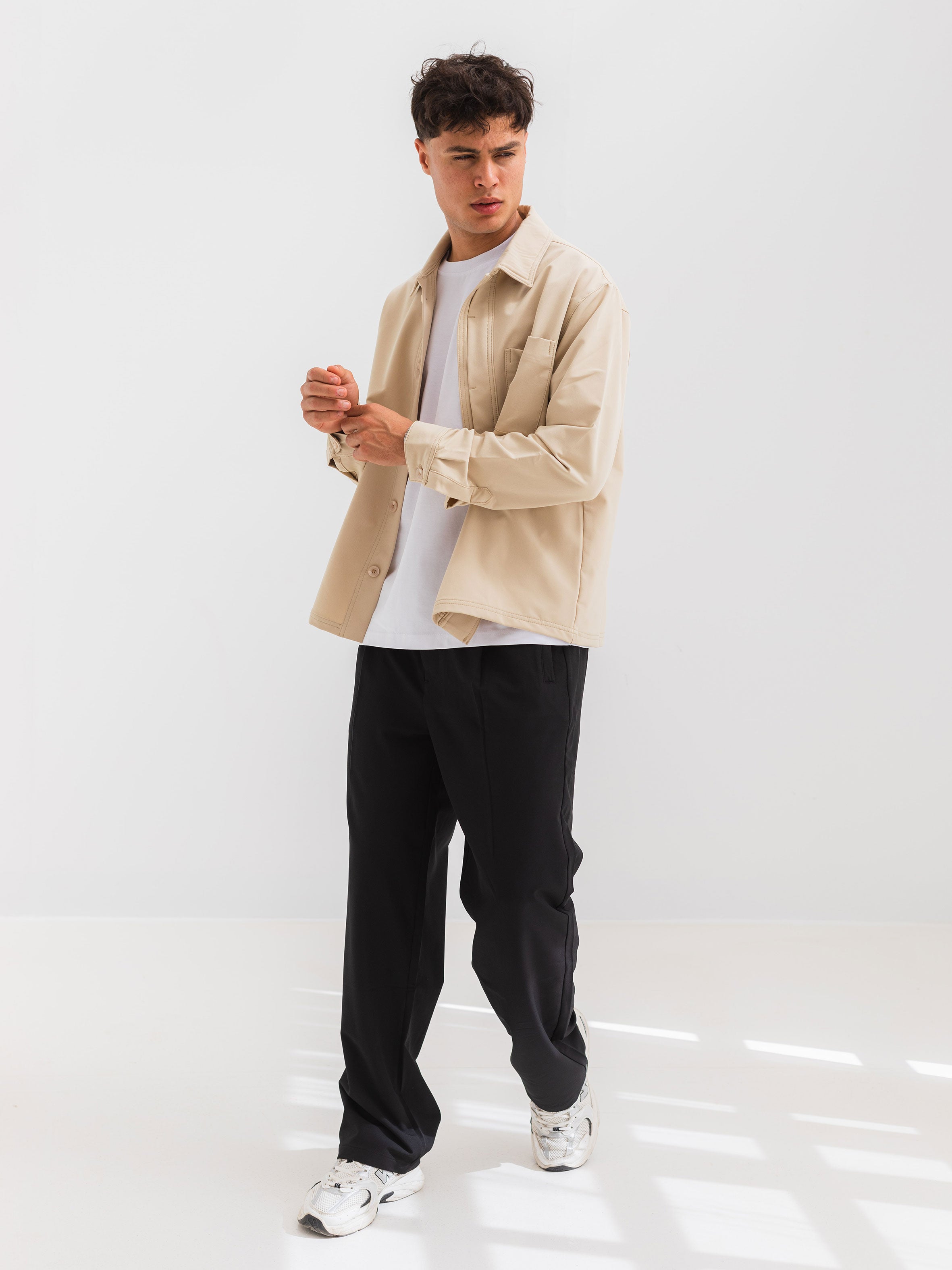 RELAXED OVER SHIRT - BEIGE