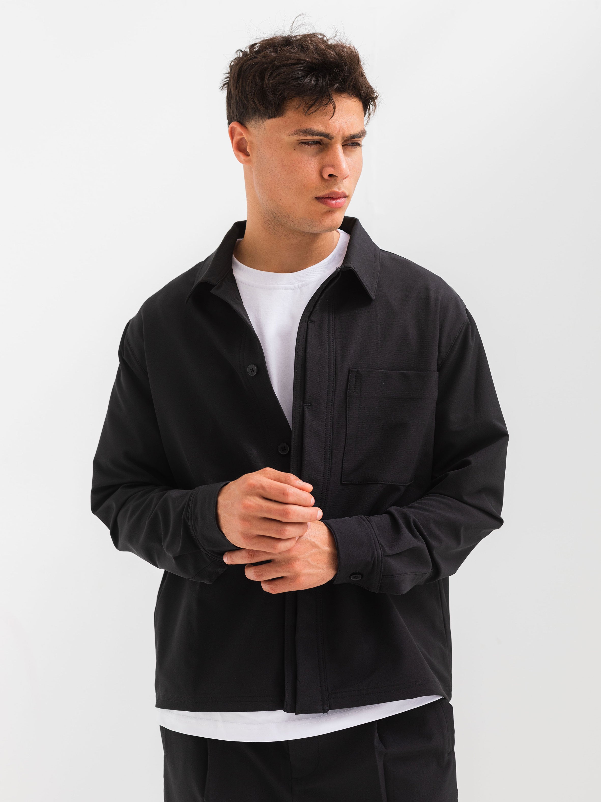RELAXED OVER SHIRT - BLACK