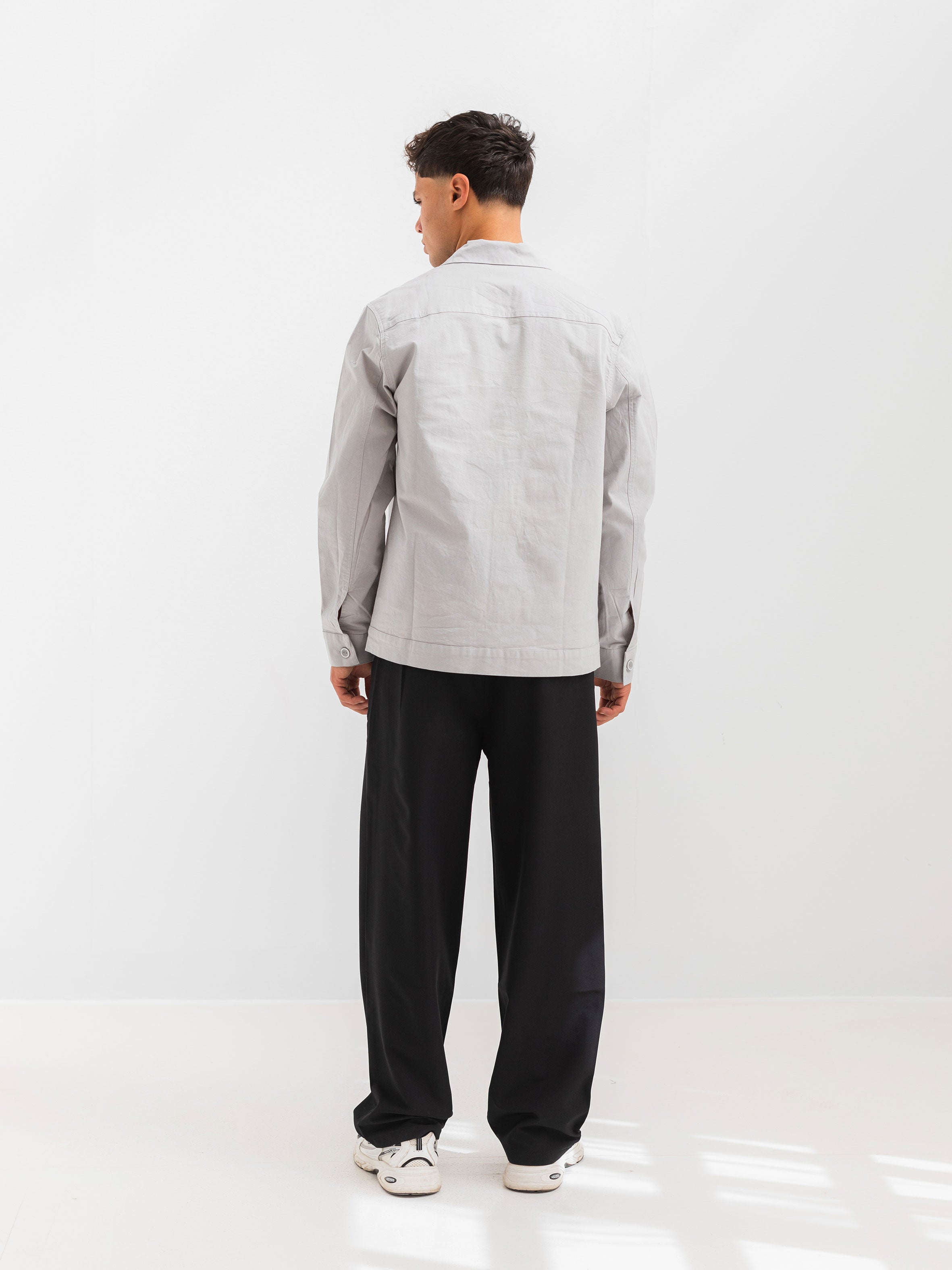OVER SHIRT WITH 2 POCKET - Gray
