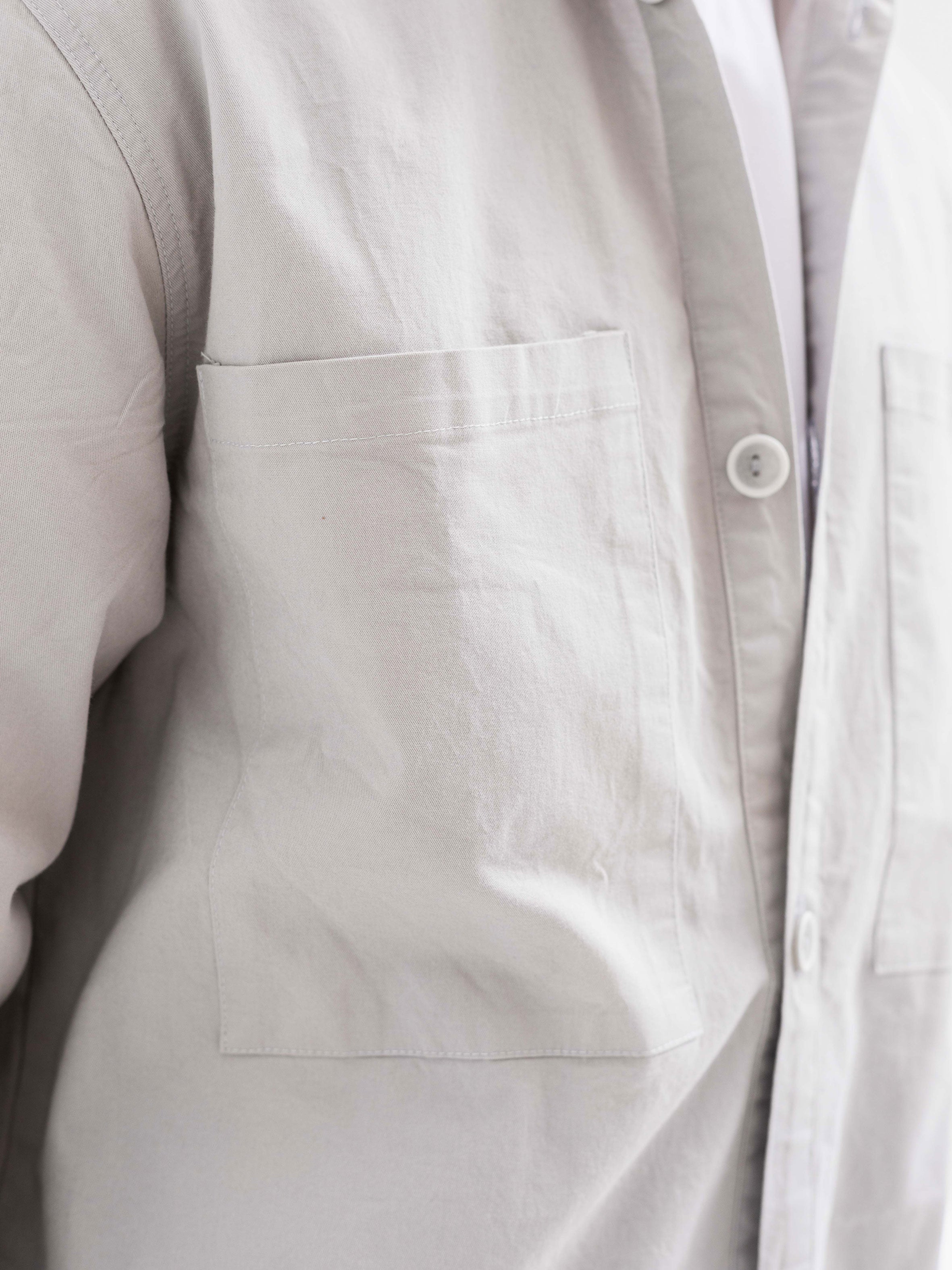 OVER SHIRT WITH 2 POCKET - Gray