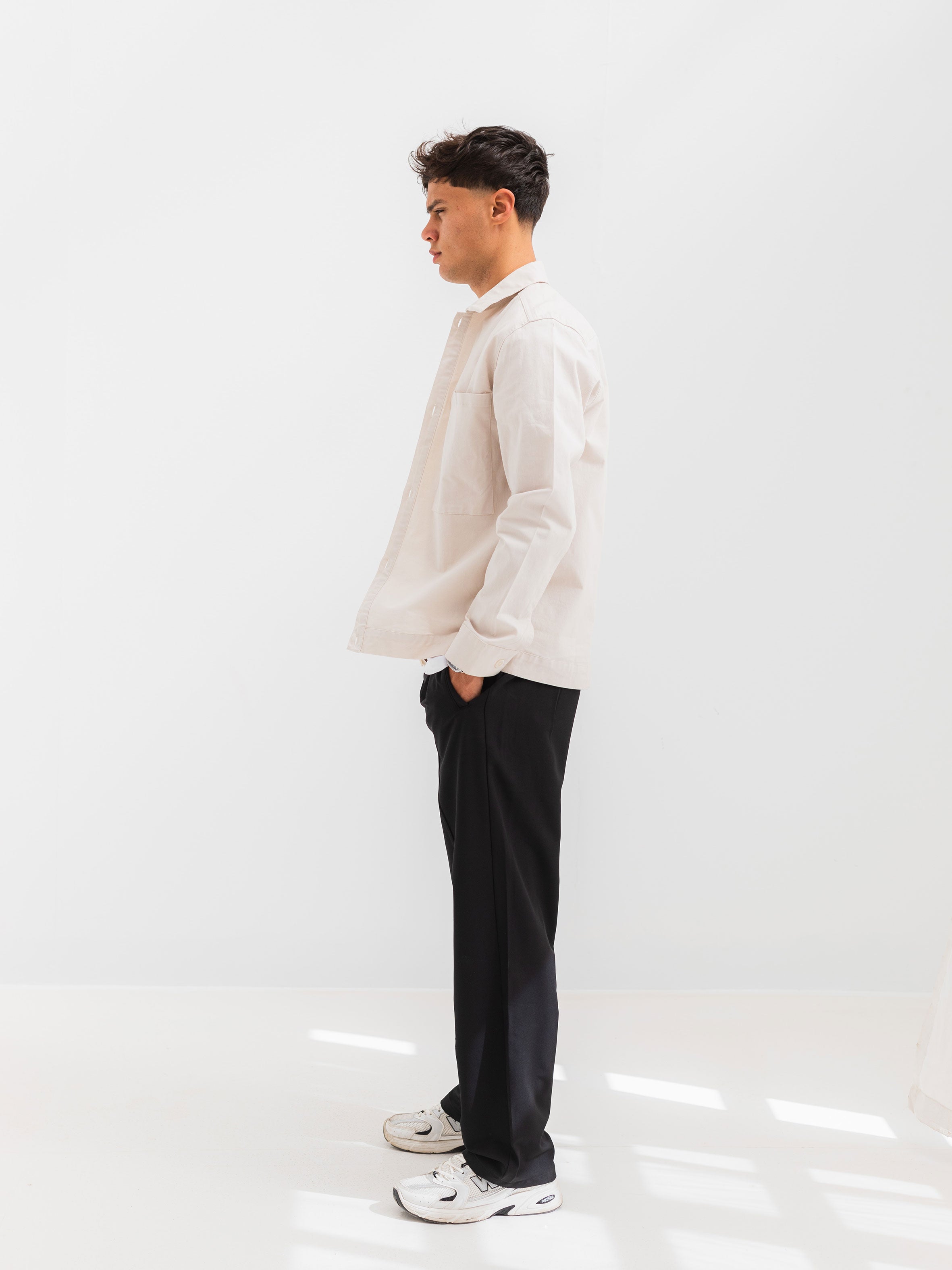 OVER SHIRT WITH 2 POCKET - Beige