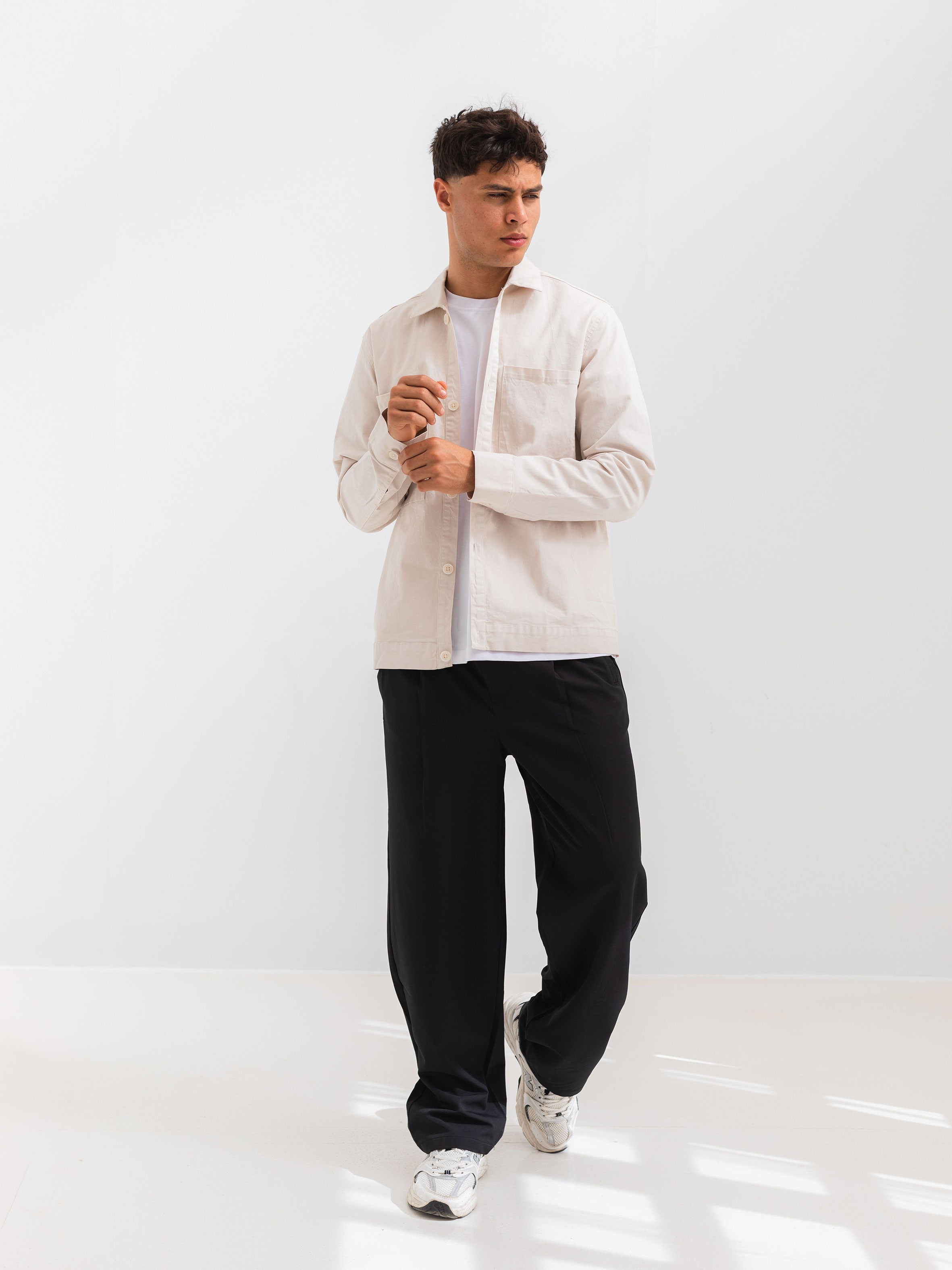 OVER SHIRT WITH 2 POCKET - Beige