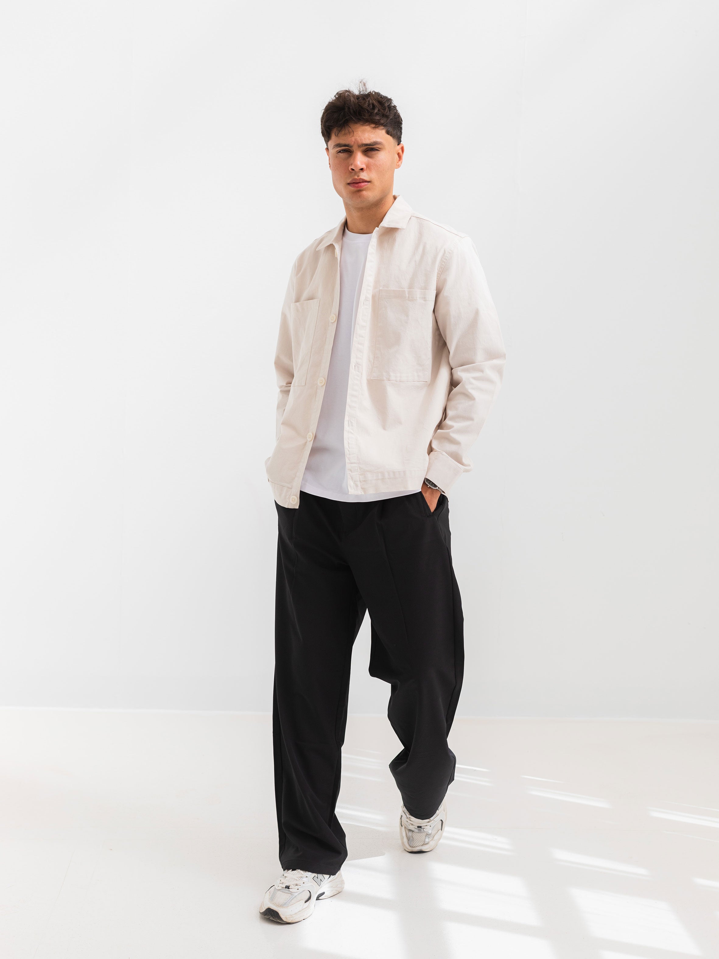 OVER SHIRT WITH 2 POCKET - Beige