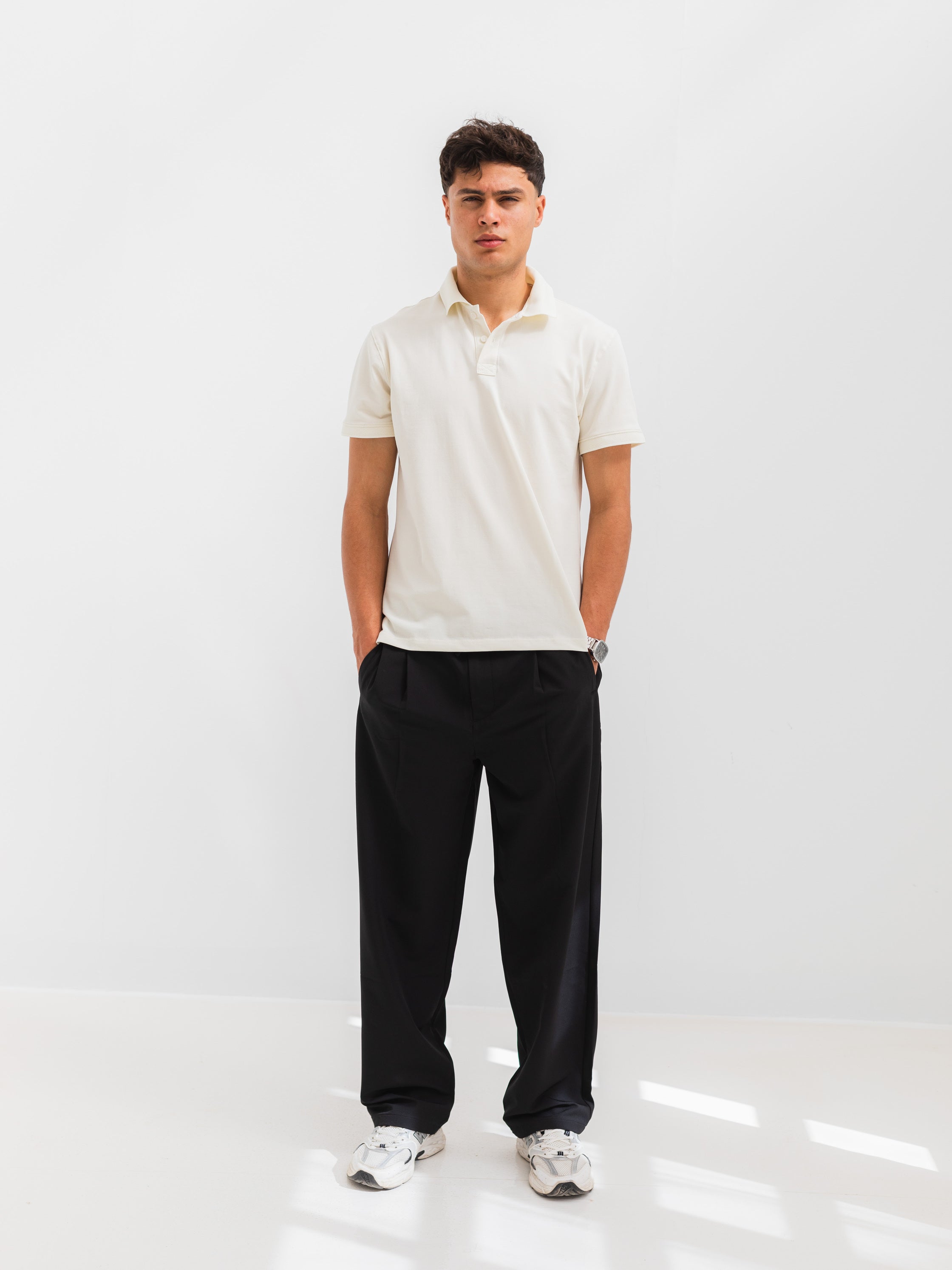 PIQUÉ POLO SHIRT  - Beige