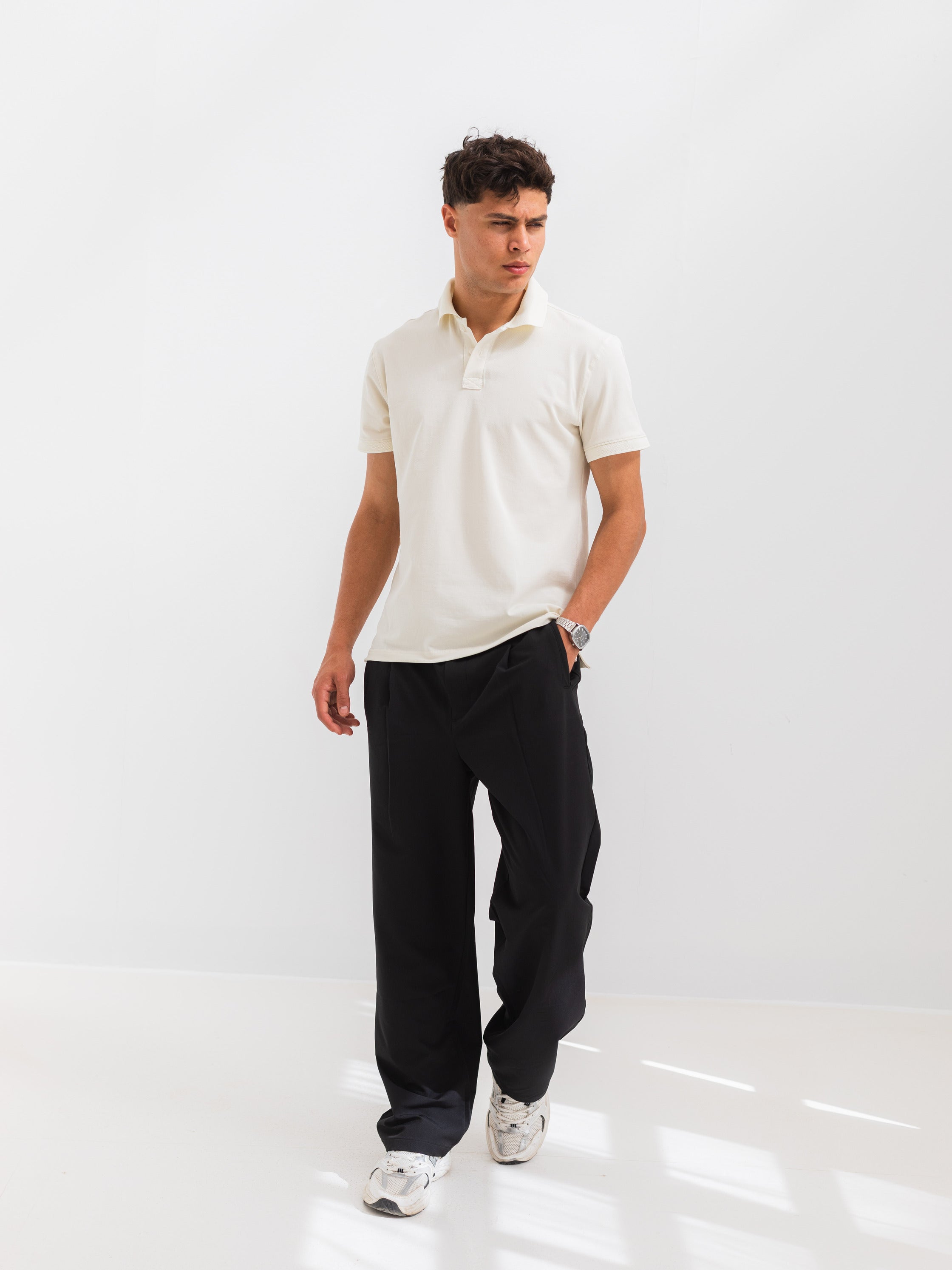 PIQUÉ POLO SHIRT  - Beige