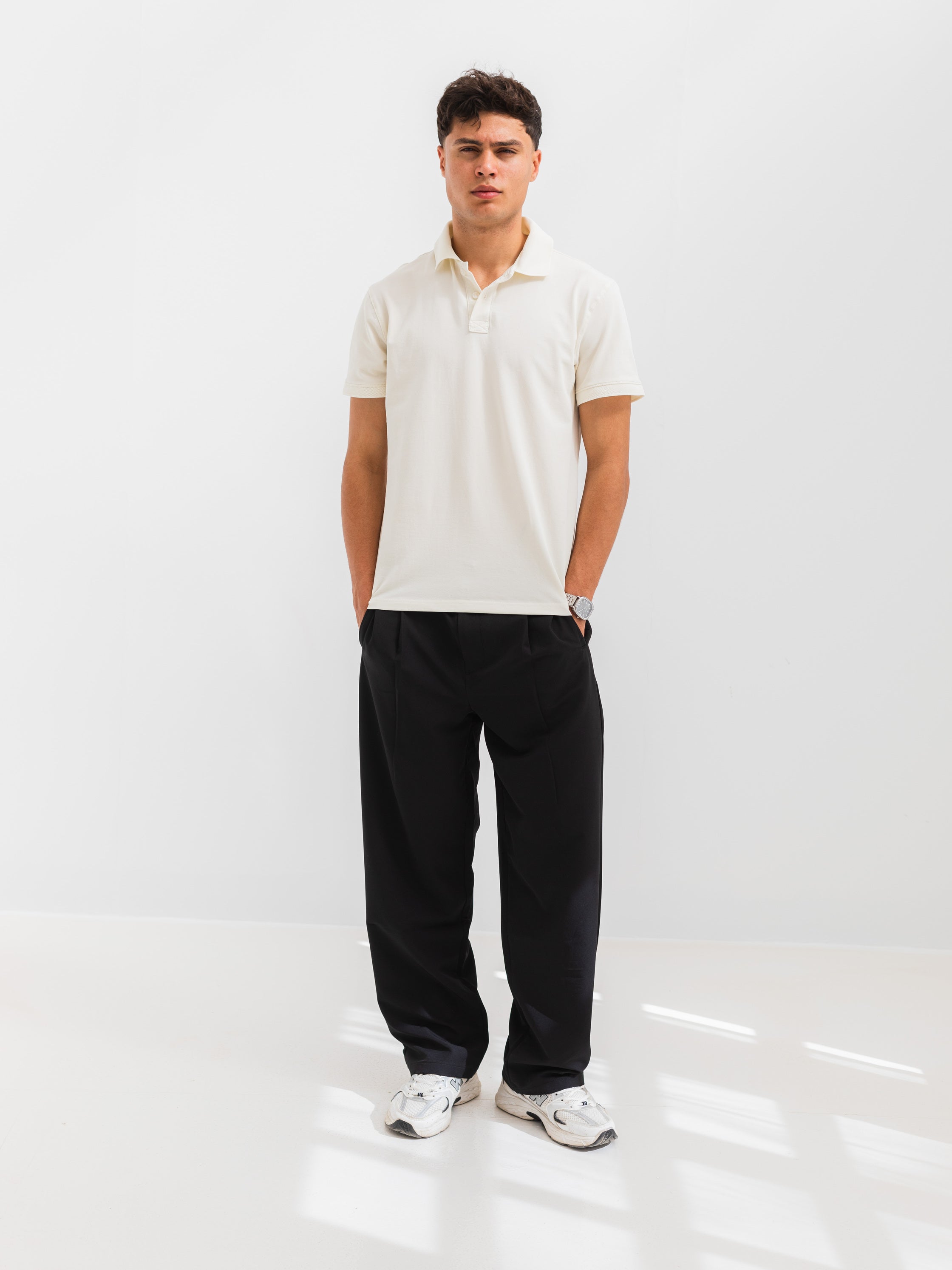 PIQUÉ POLO SHIRT  - Beige