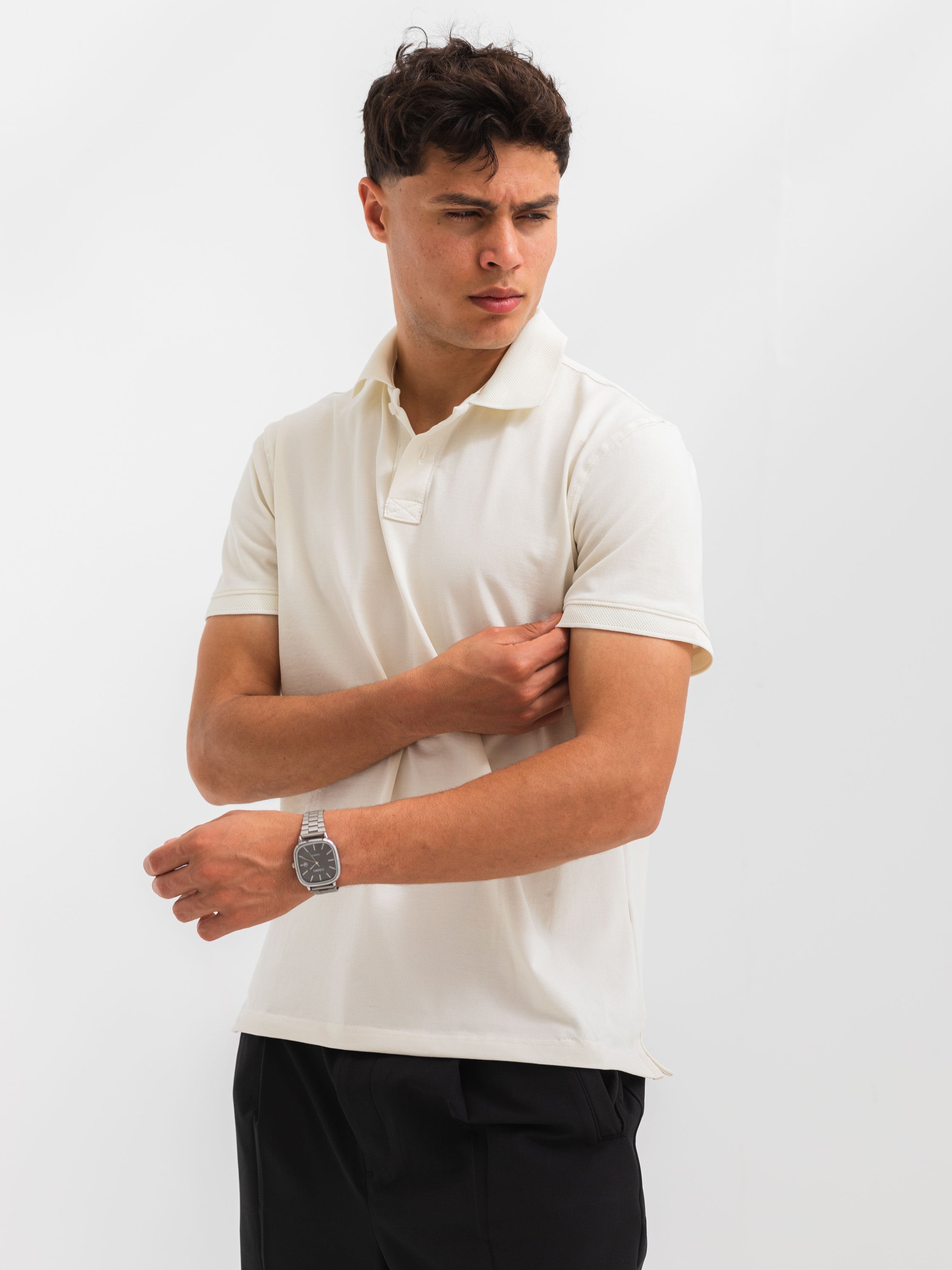PIQUÉ POLO SHIRT  - Beige