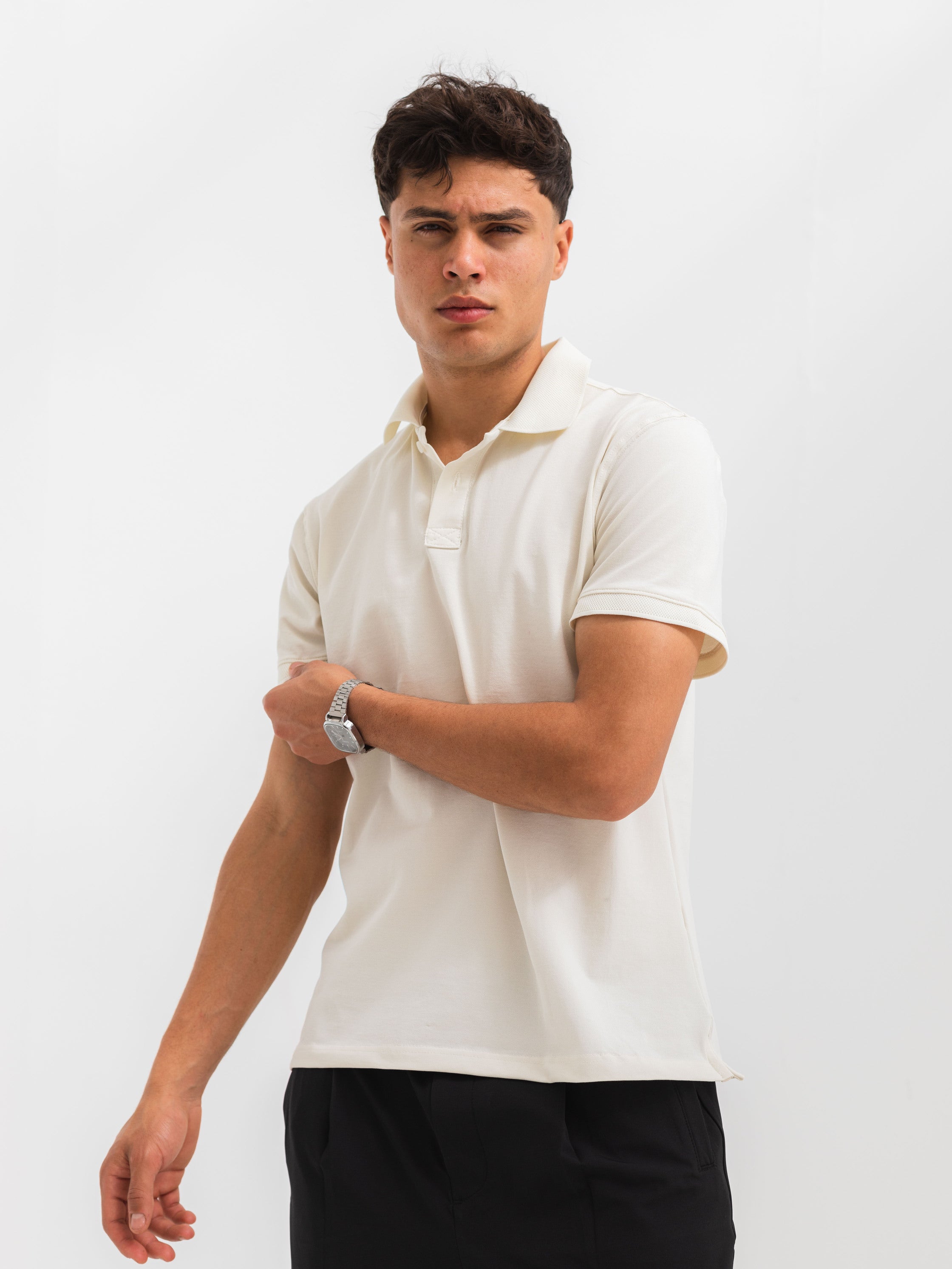 PIQUÉ POLO SHIRT  - Beige