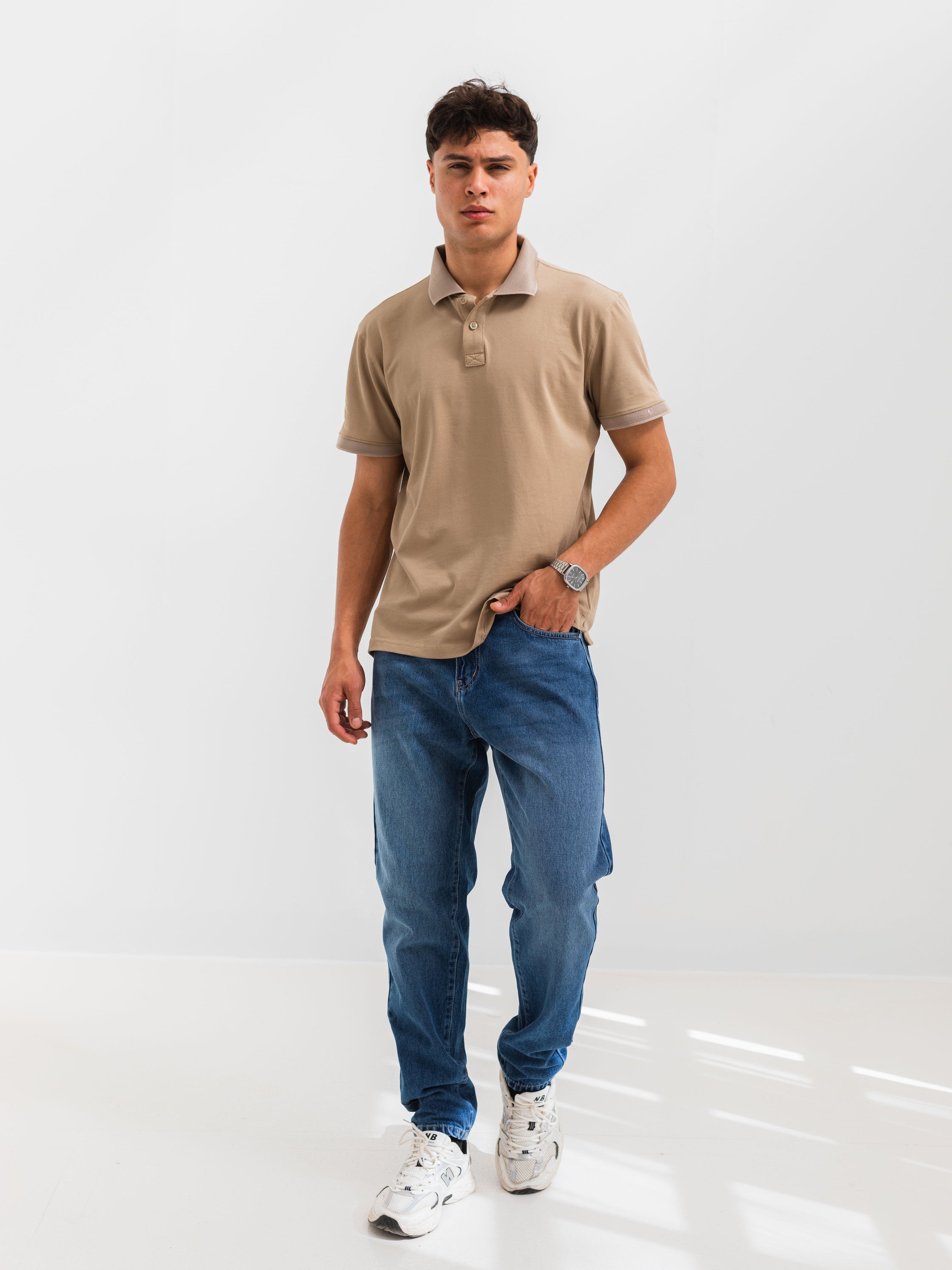 PIQUÉ POLO SHIRT  - Cafe