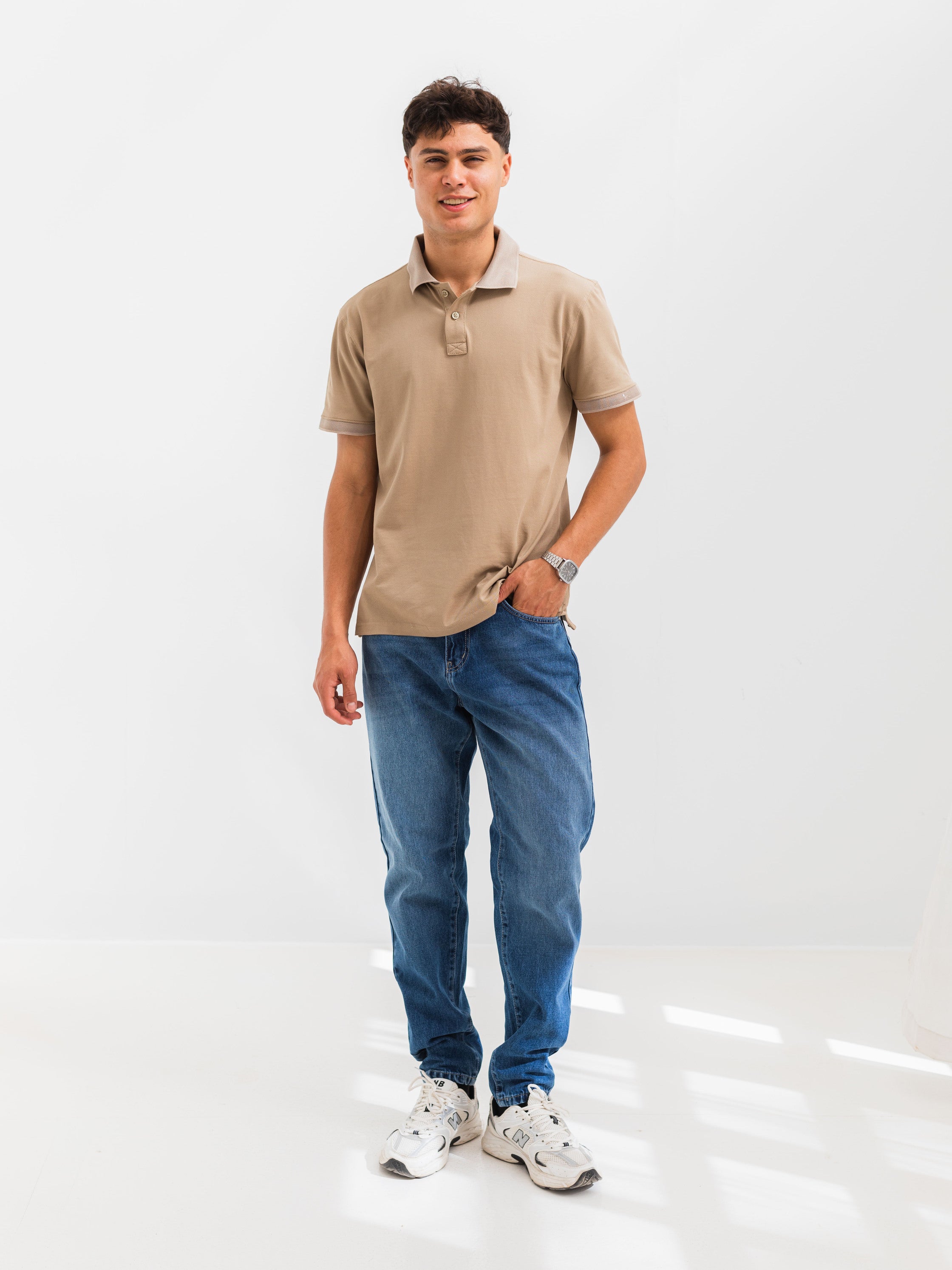 PIQUÉ POLO SHIRT  - Cafe