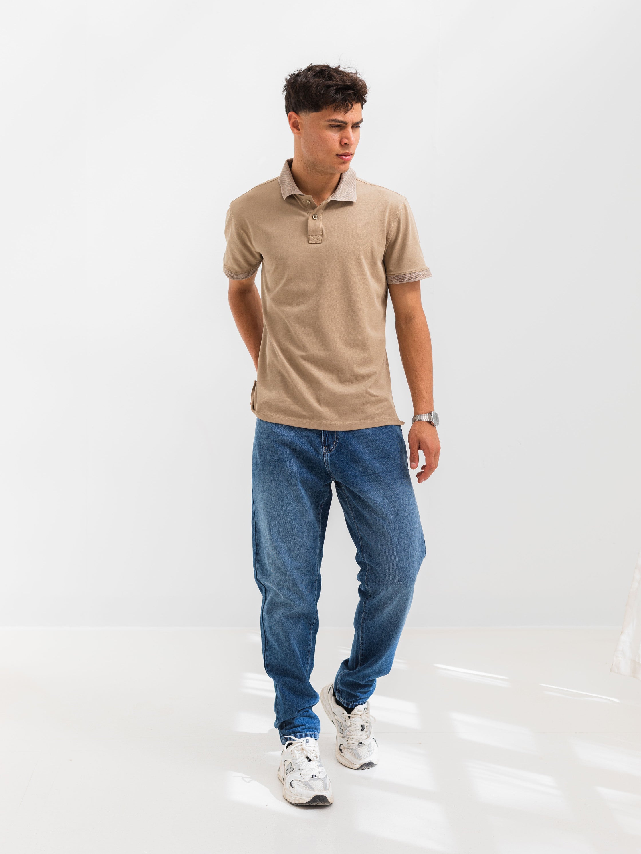 PIQUÉ POLO SHIRT  - Cafe