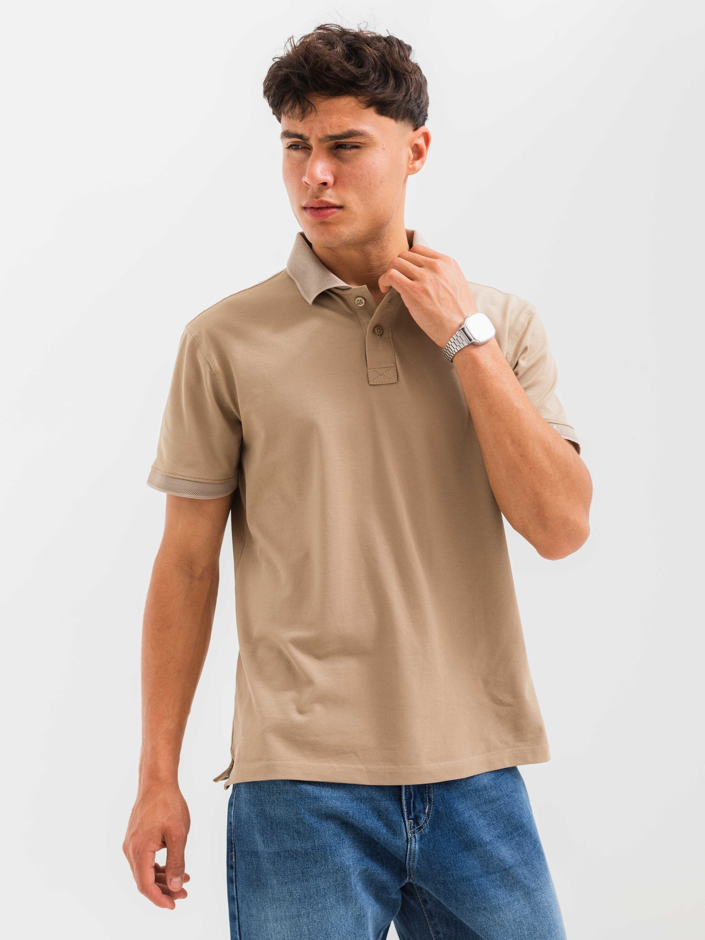 PIQUÉ POLO SHIRT  - Cafe