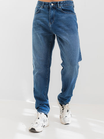BOYFRIEND FIT JEANS - Blue