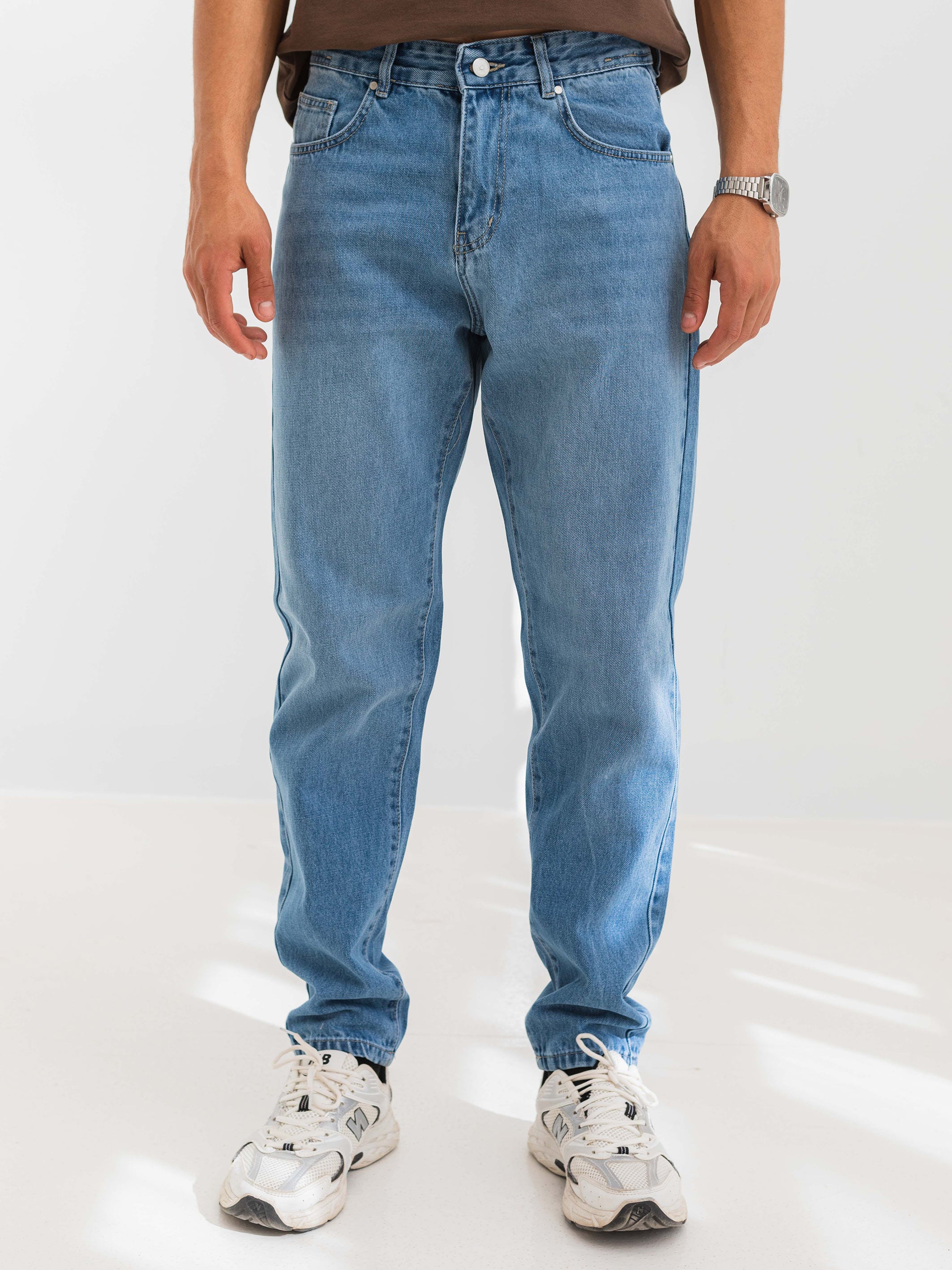 BOYFRIEND FIT JEANS - Medium Blue