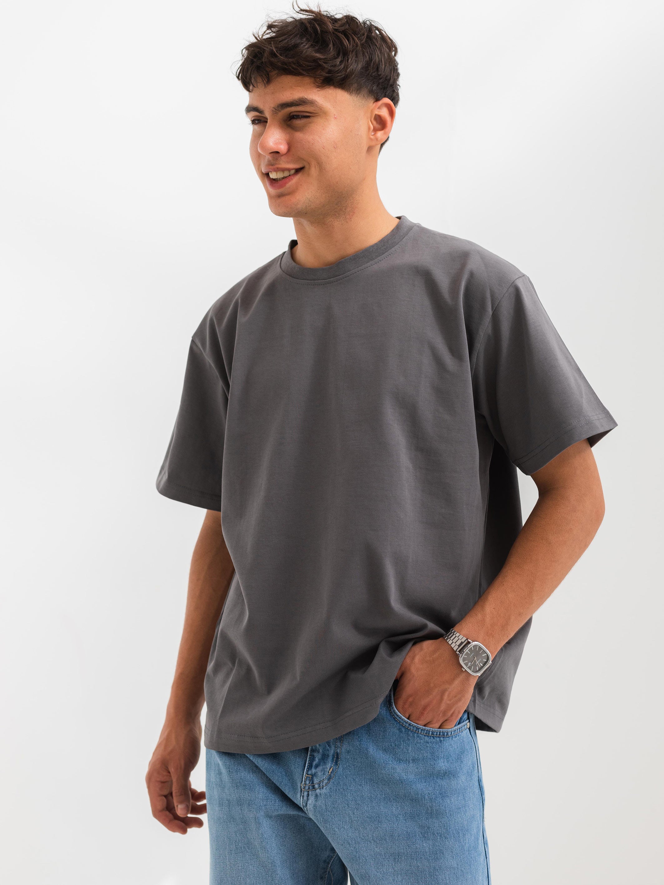 RELAXED PRINTED TEE TRUE SPIRIT - Grey