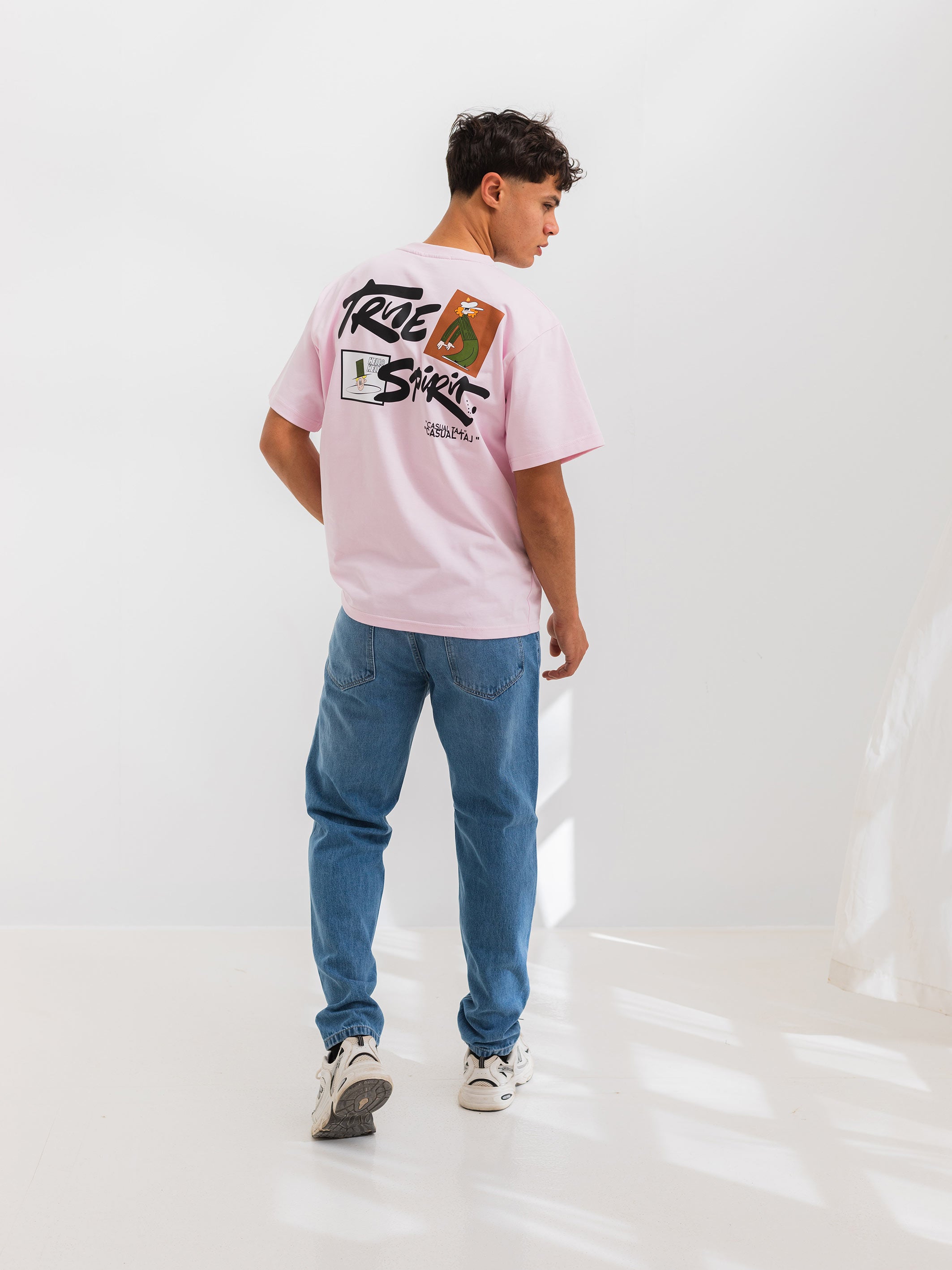 RELAXED PRINTED TEE TRUE SPIRIT - Pink