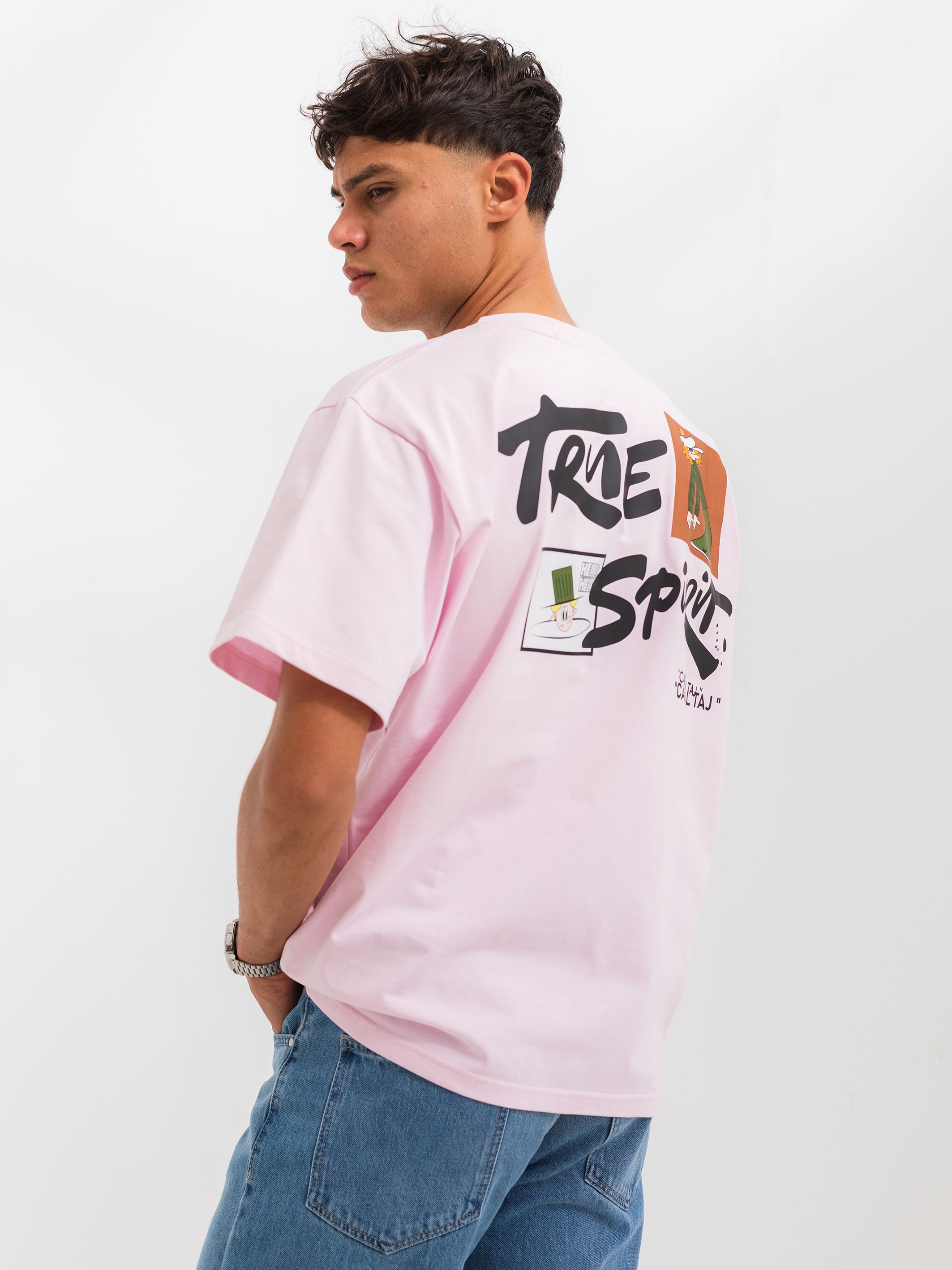 RELAXED PRINTED TEE TRUE SPIRIT - Pink