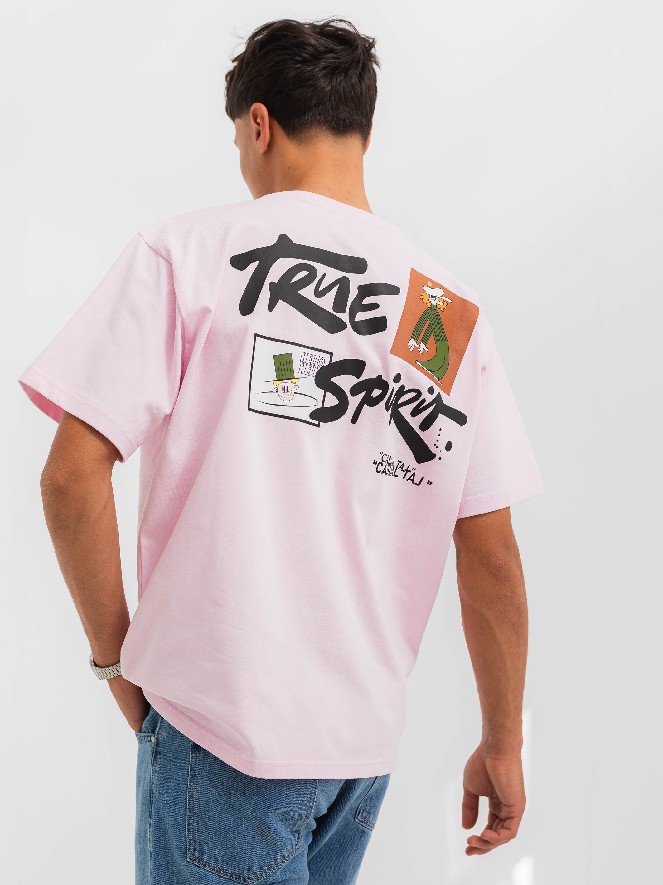 RELAXED PRINTED TEE TRUE SPIRIT - Pink