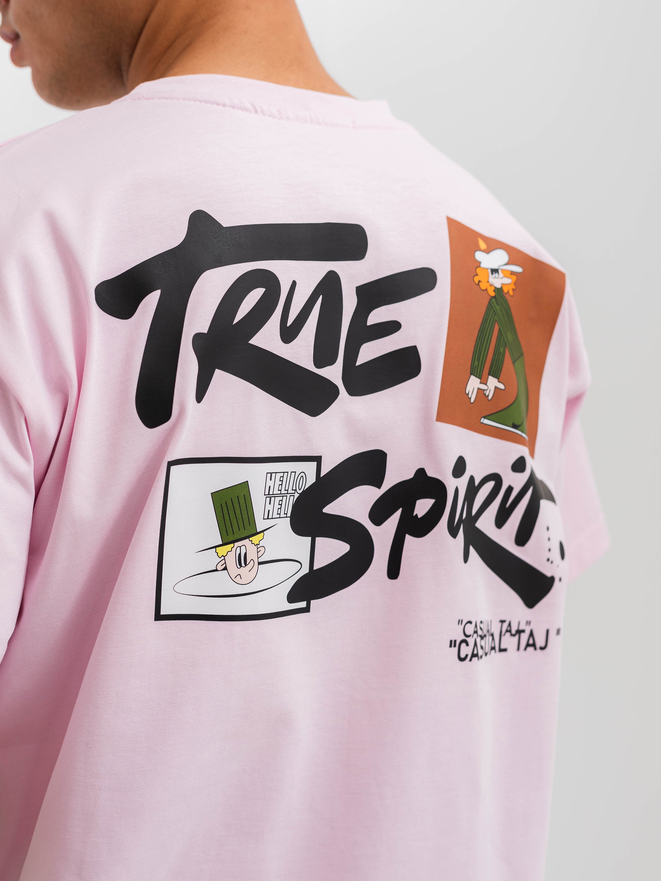 RELAXED PRINTED TEE TRUE SPIRIT - Pink