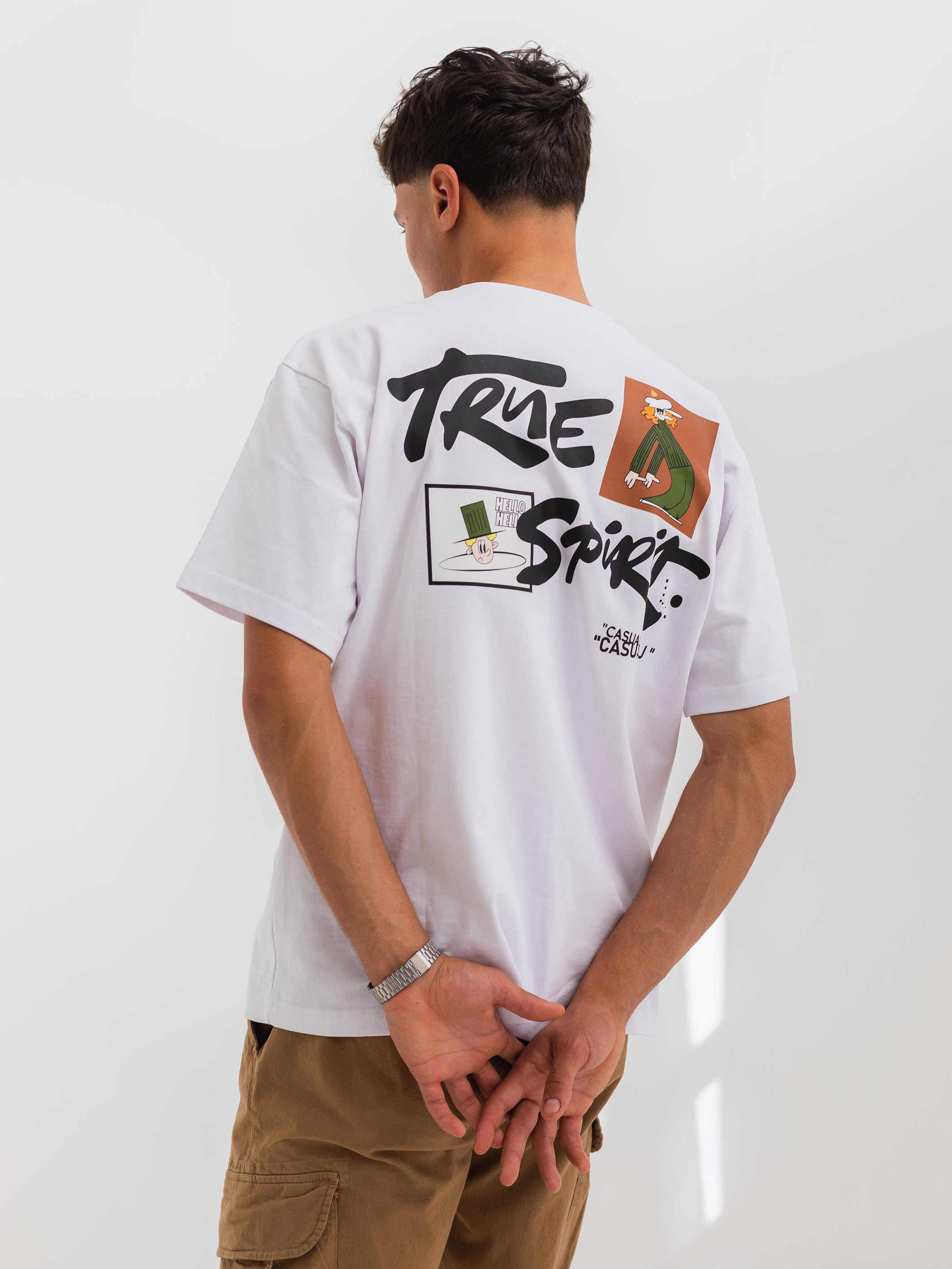 RELAXED PRINTED TEE TRUE SPIRIT - White