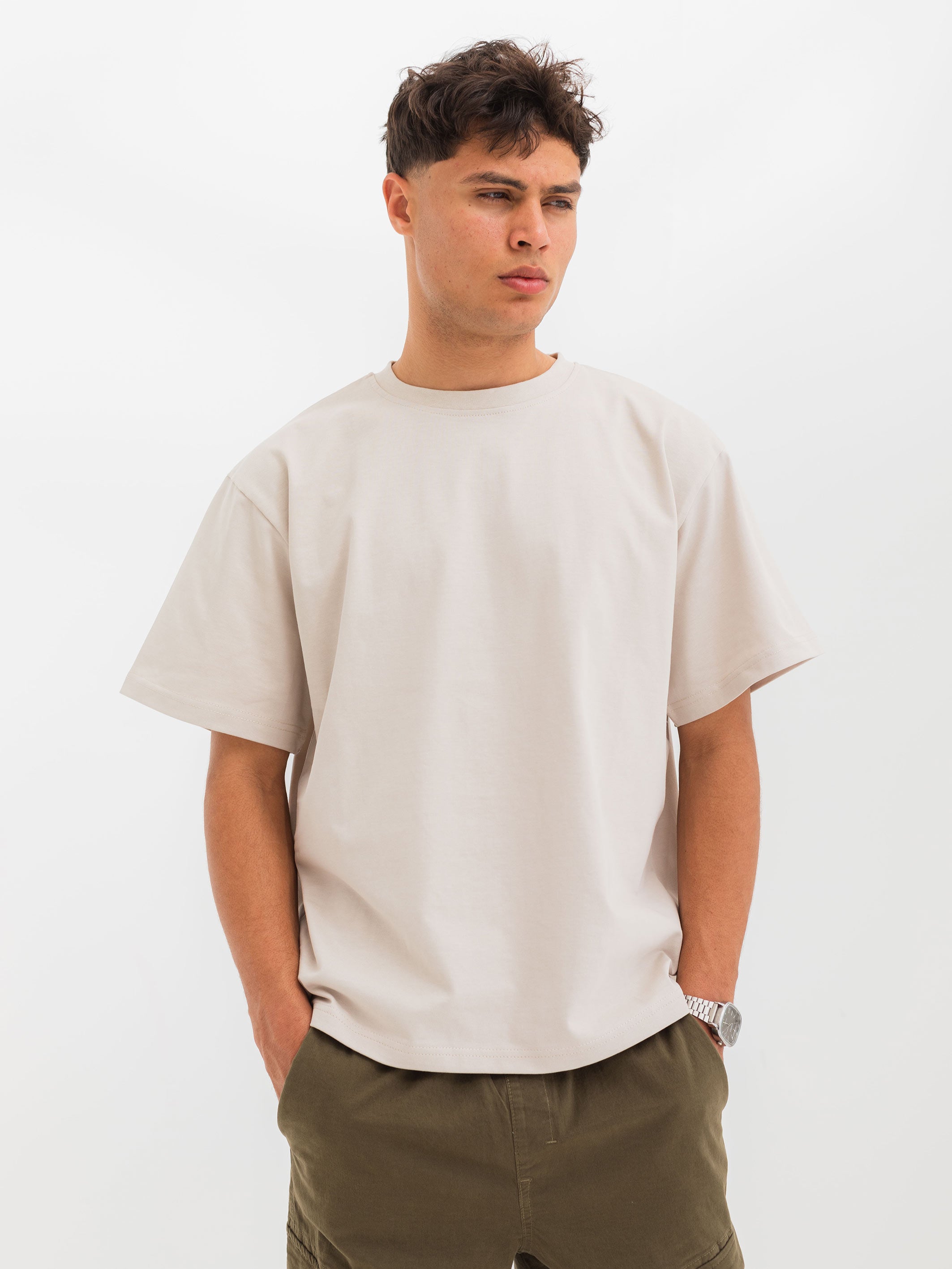 RELAXED PRINTED TEE HOUSE - Beige