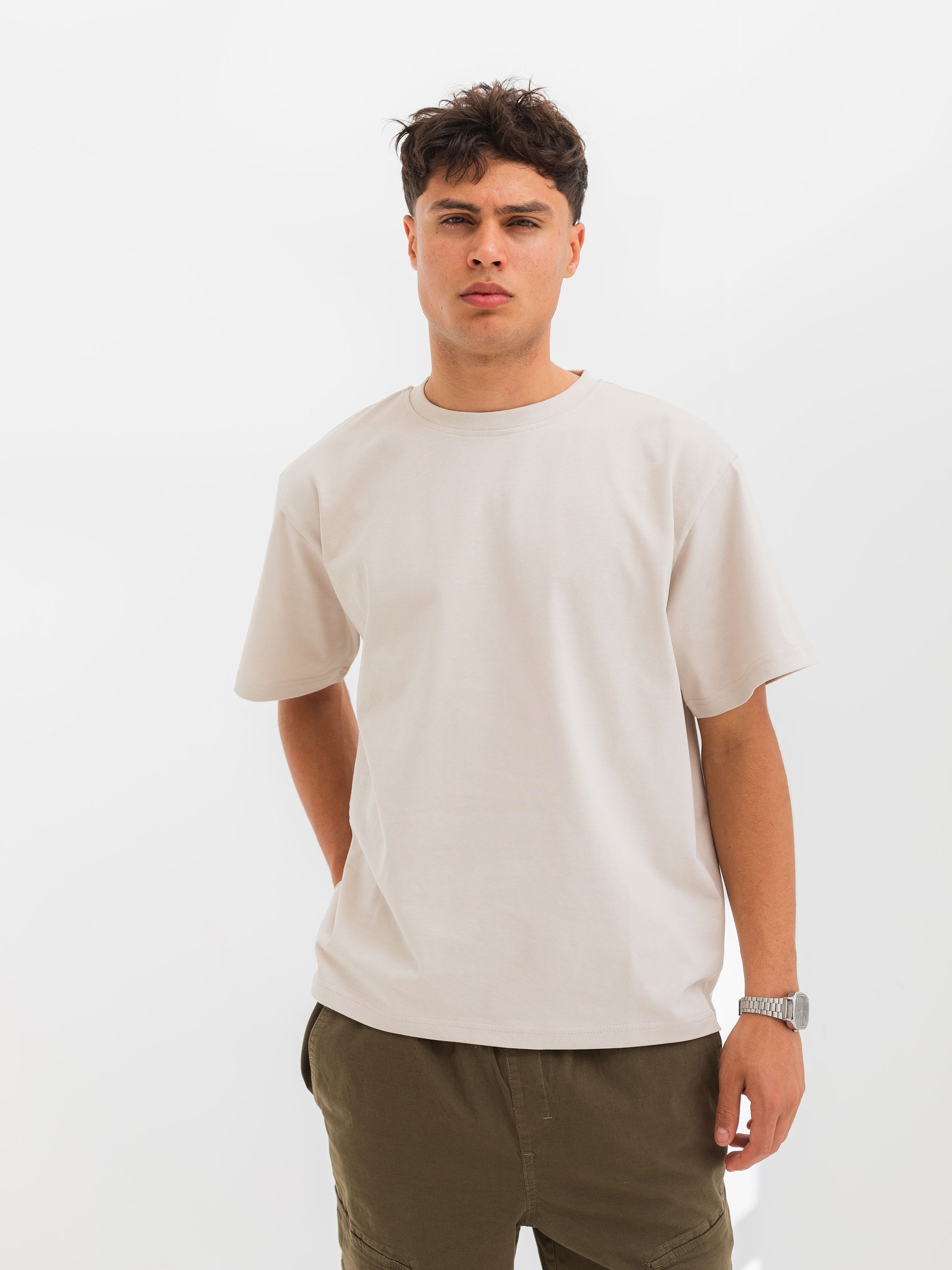 RELAXED PRINTED TEE HOUSE - Beige