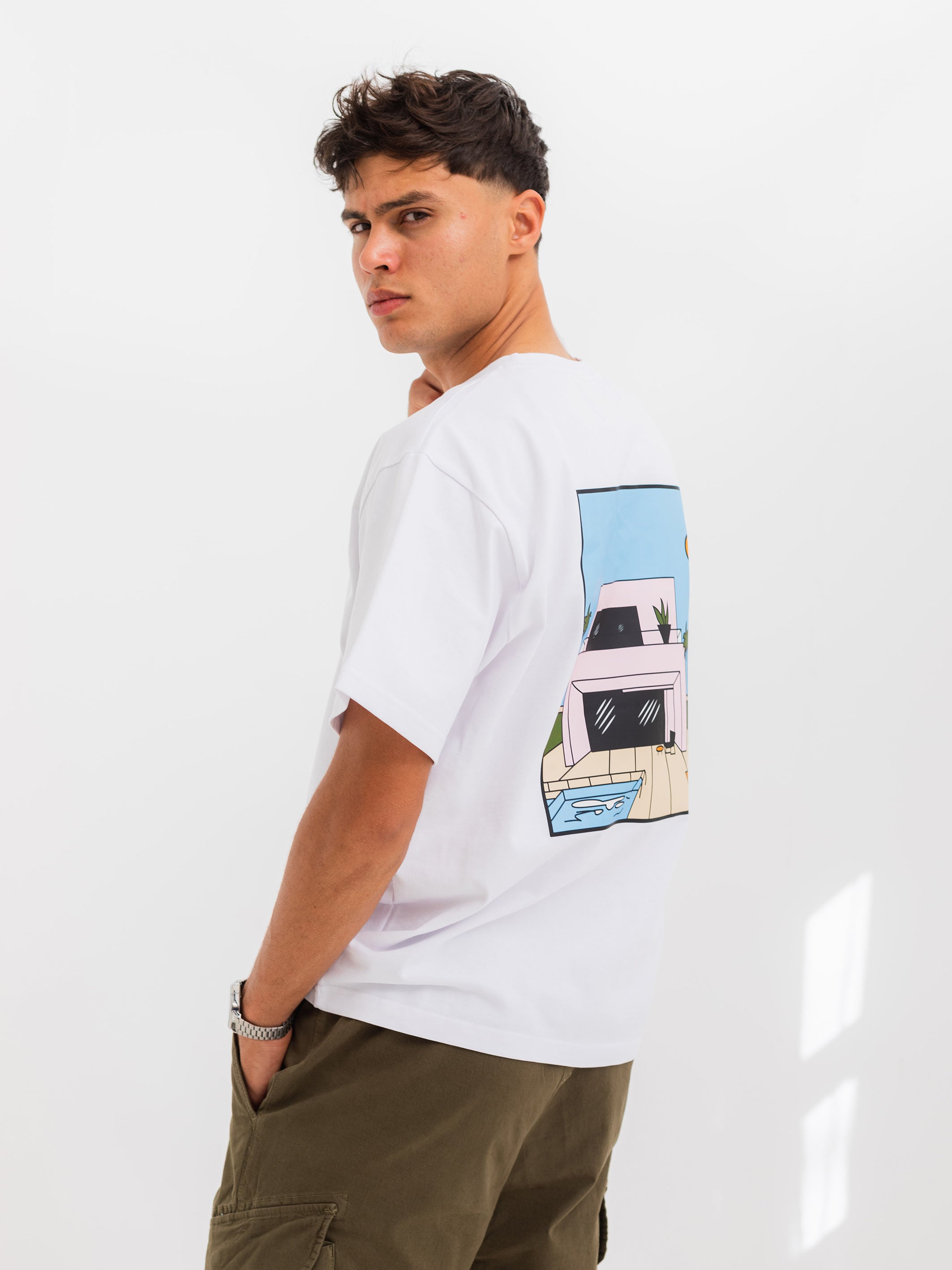 RELAXED PRINTED TEE HOUSE - White