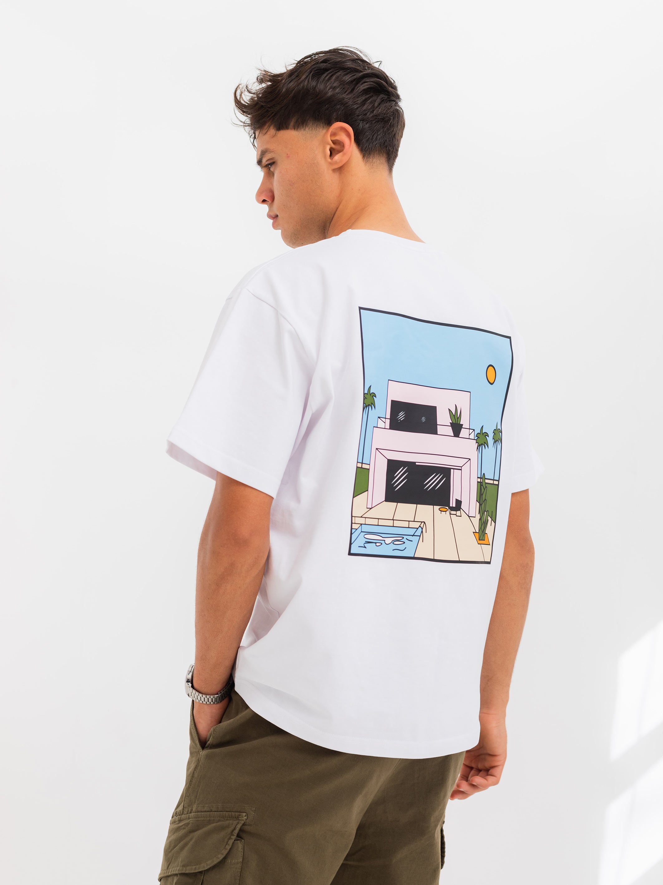 RELAXED PRINTED TEE HOUSE - White