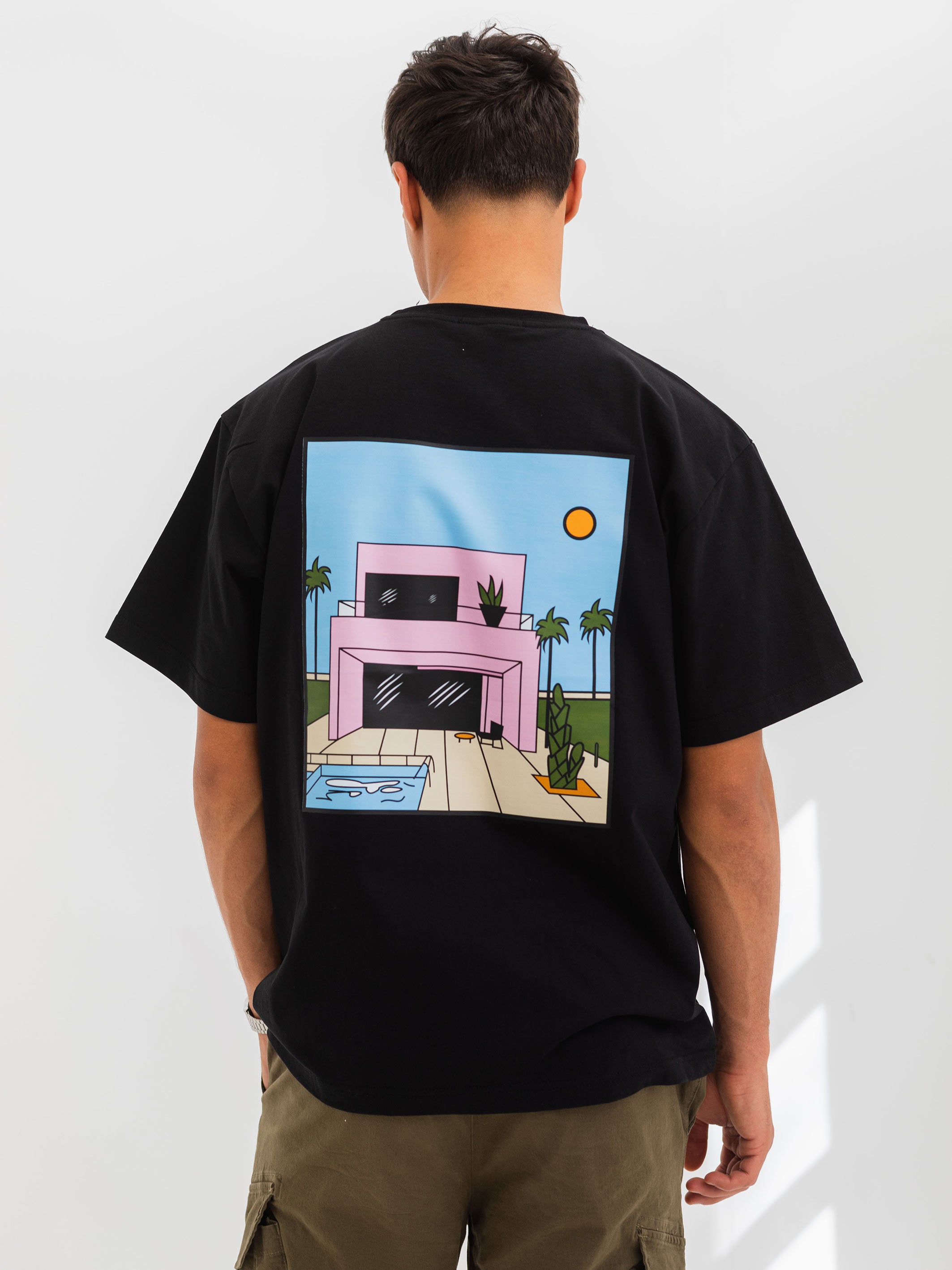 RELAXED PRINTED TEE HOUSE - Black