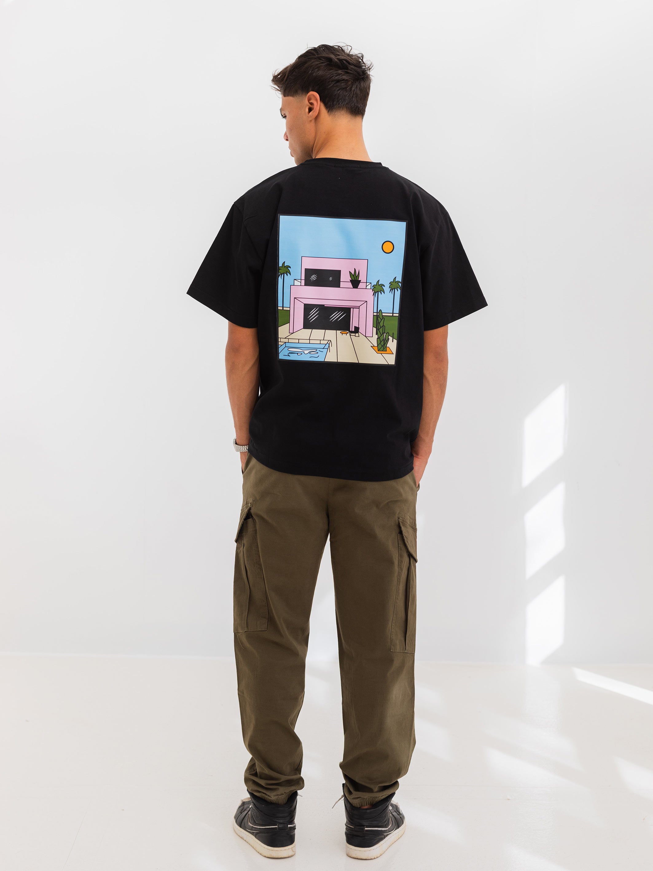 RELAXED PRINTED TEE HOUSE - Black