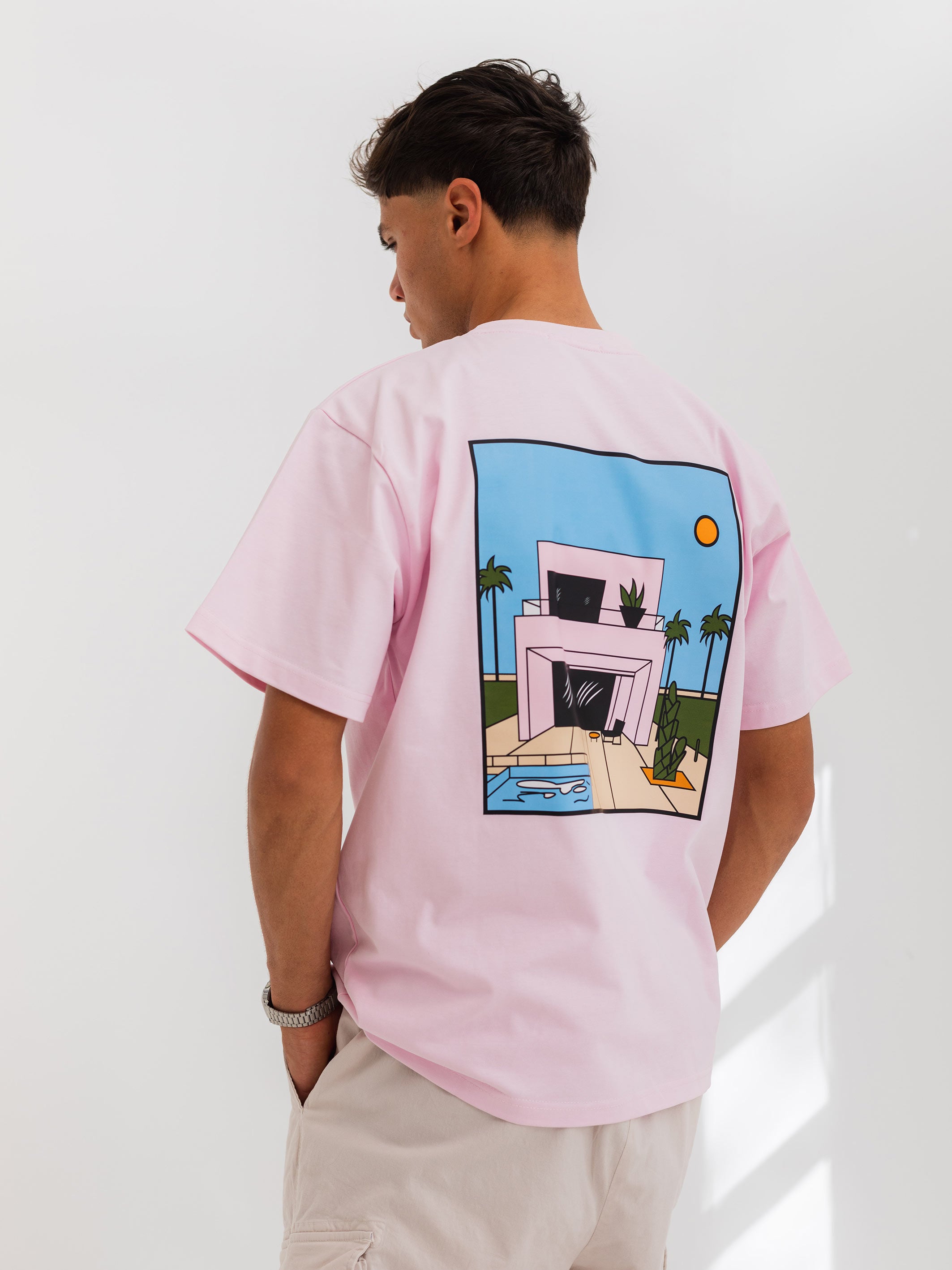 RELAXED PRINTED TEE HOUSE - Pink