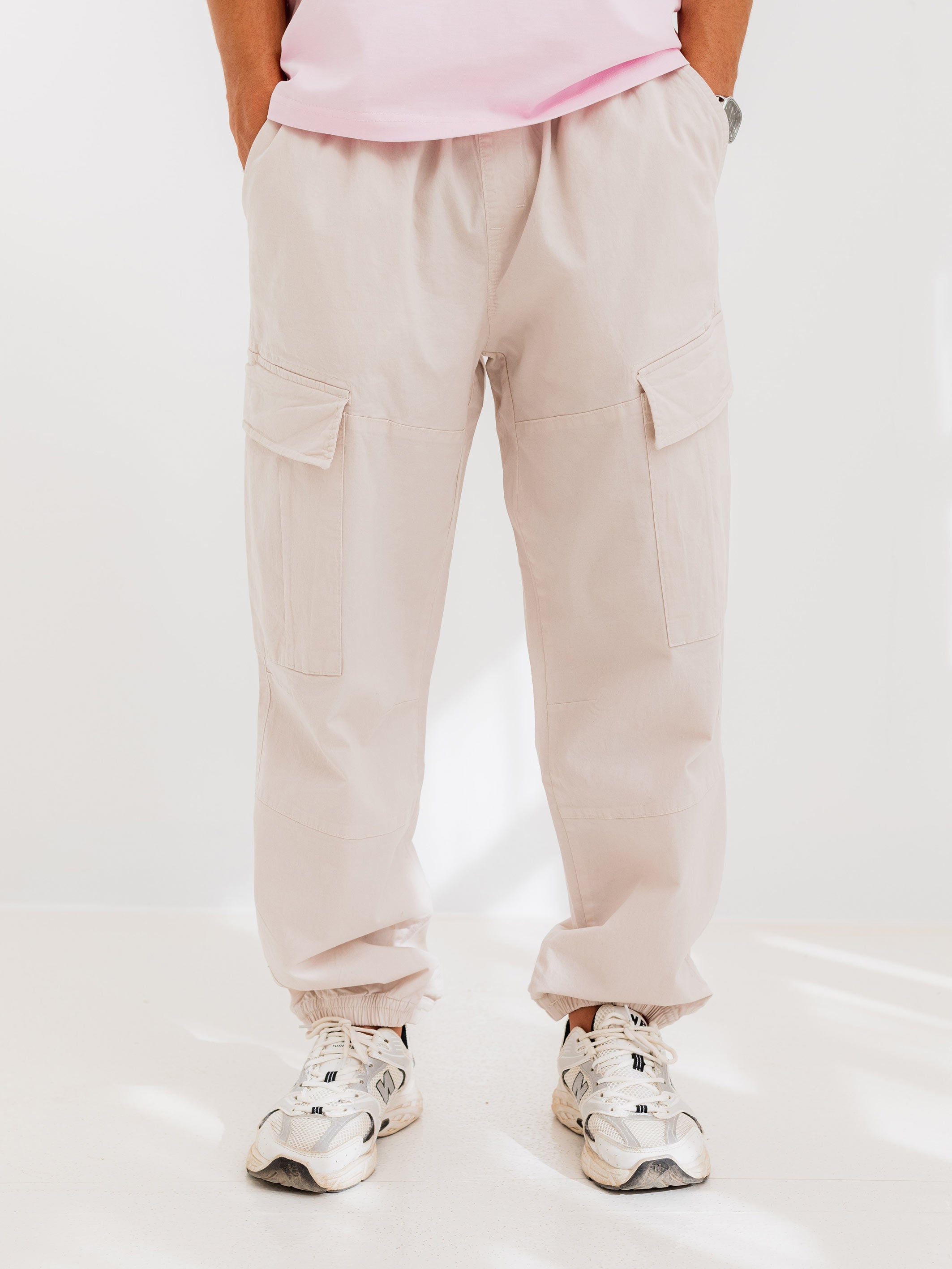 MULTI-POCKET JOGGER - Beige