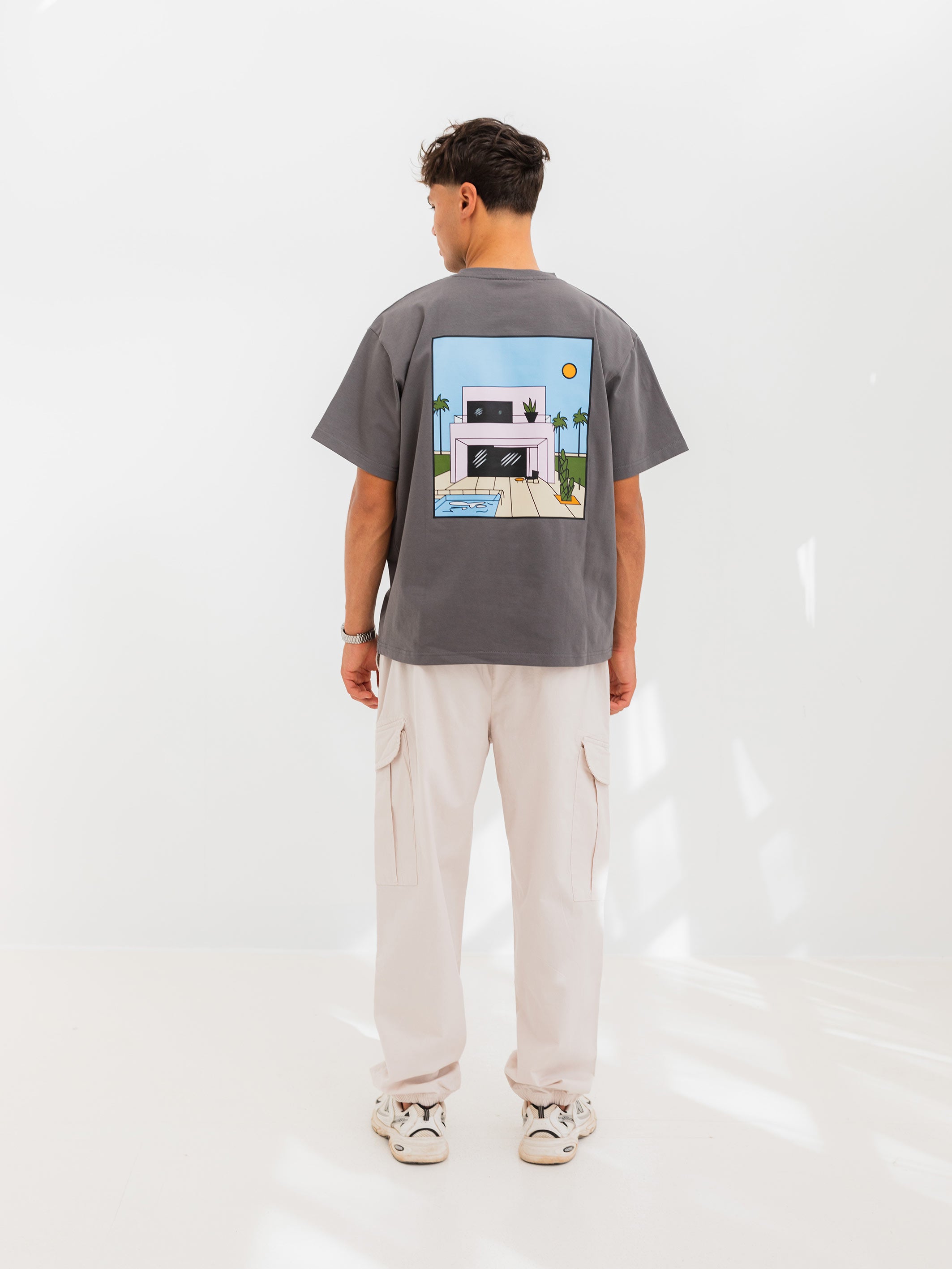 RELAXED PRINTED TEE HOUSE - Grey