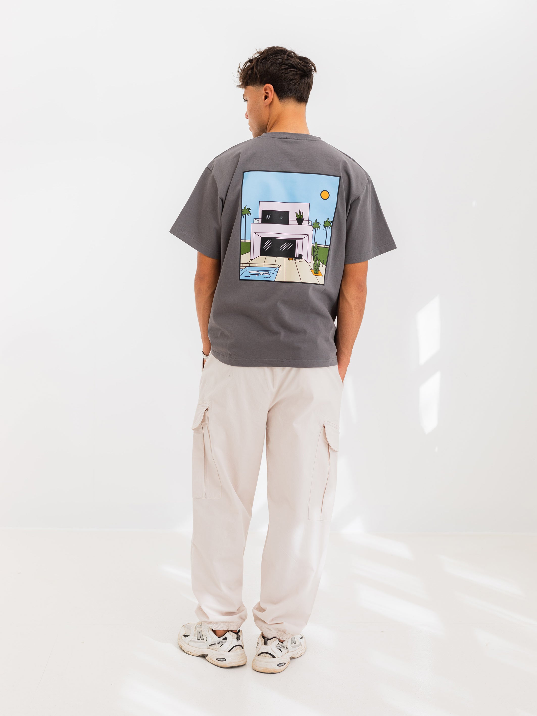 RELAXED PRINTED TEE HOUSE - Grey