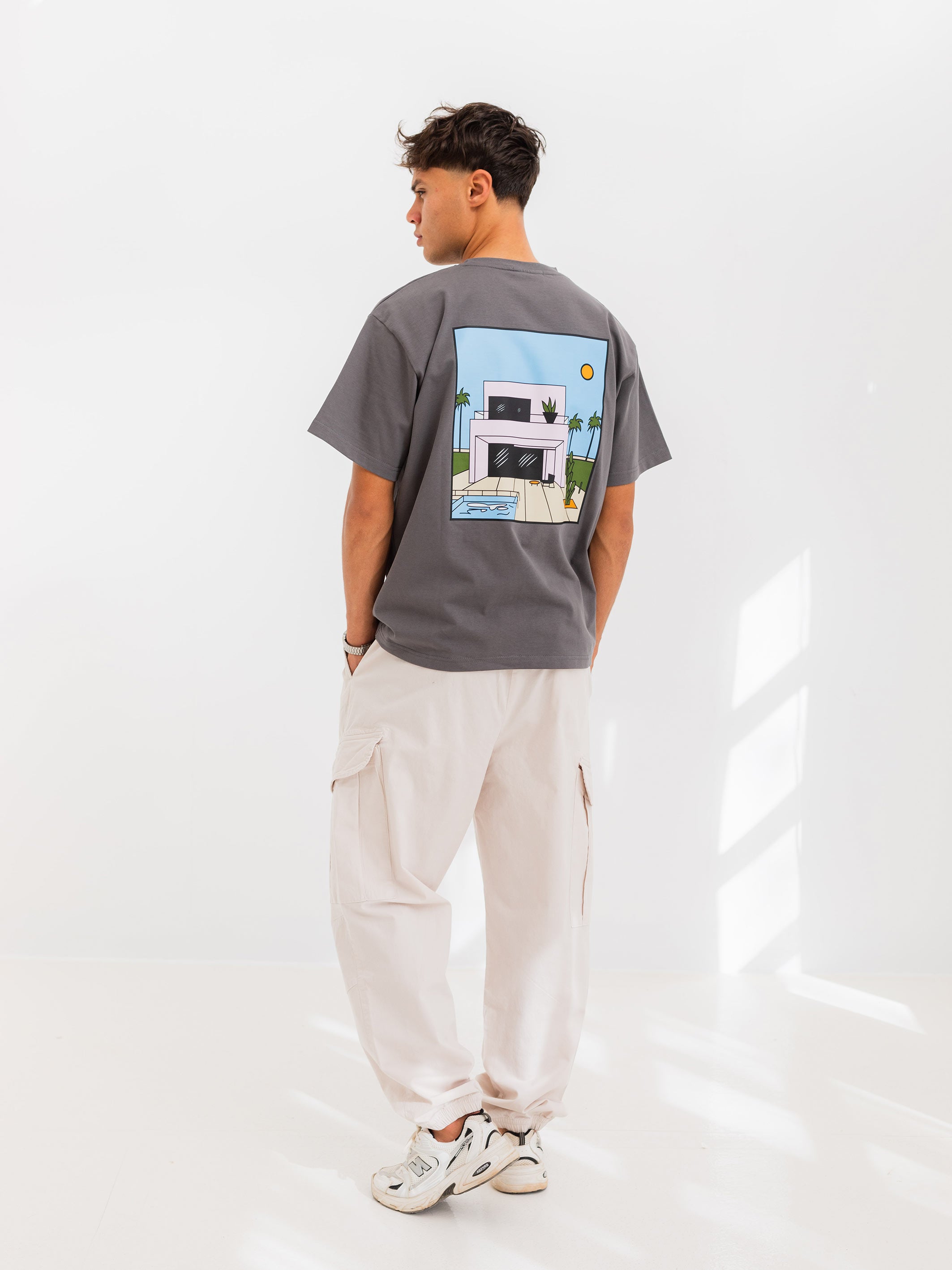 RELAXED PRINTED TEE HOUSE - Grey