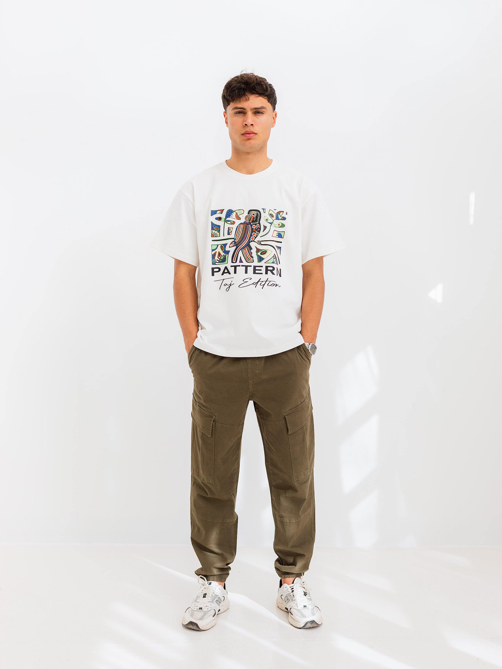 RELAXED PRINTED TEE PATTERN - Off White