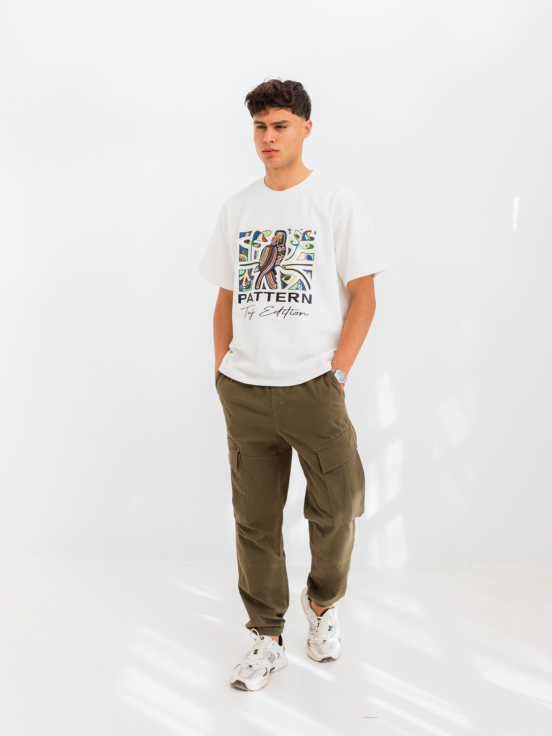 RELAXED PRINTED TEE PATTERN - Off White