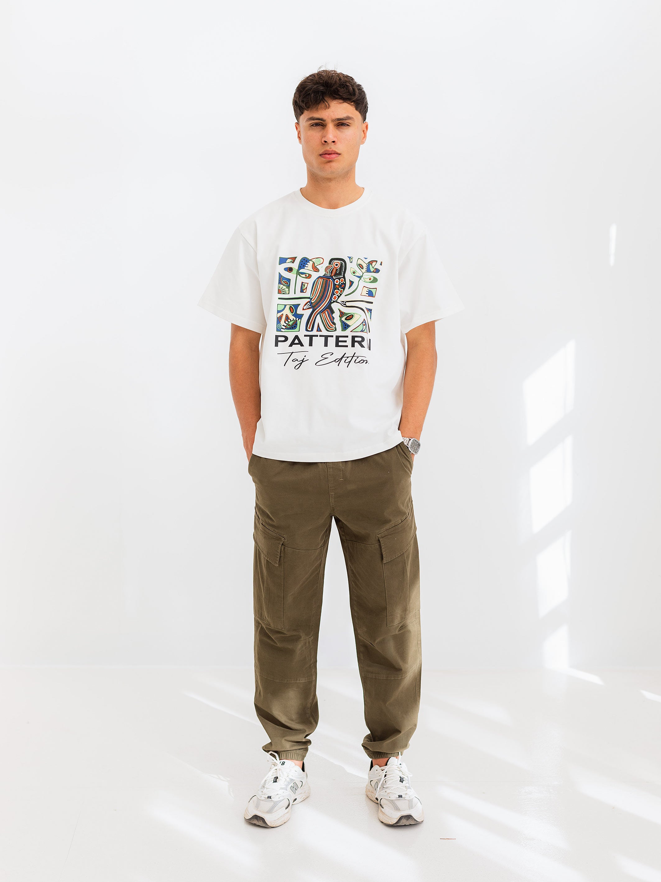 RELAXED PRINTED TEE PATTERN - Off White