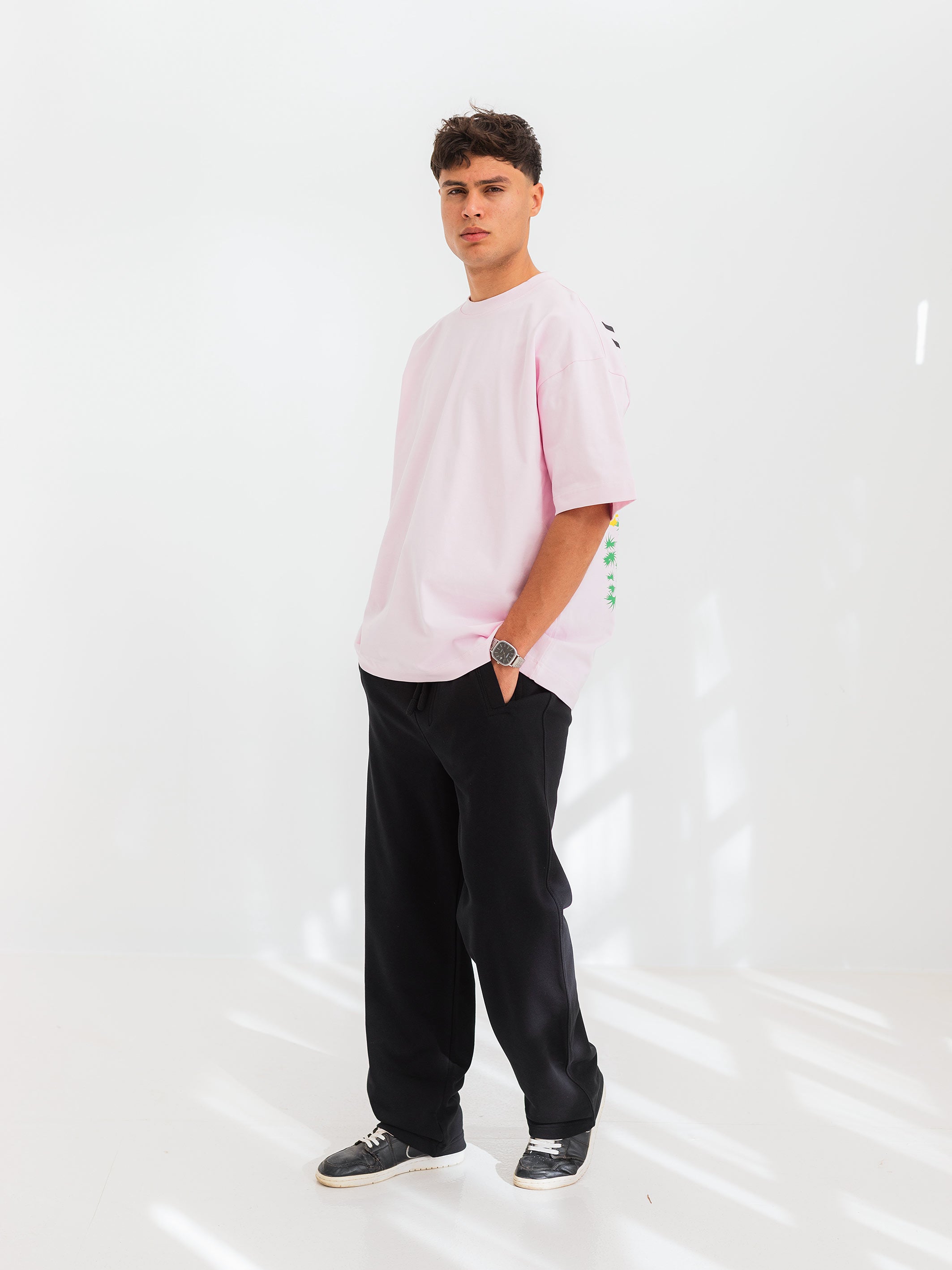 OVERSIZED PRINTED TEE  VITAMIN - Pink