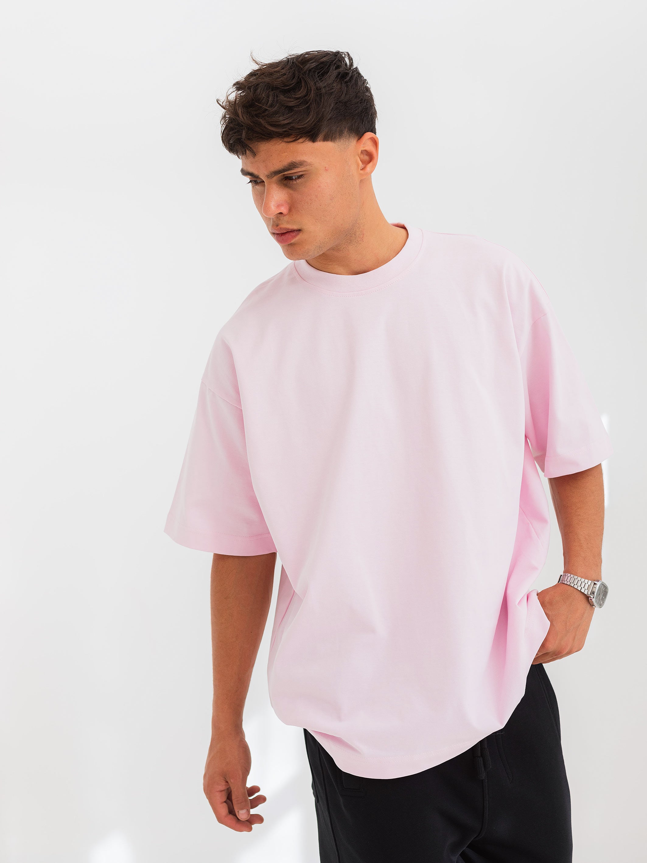 OVERSIZED PRINTED TEE  VITAMIN - Pink