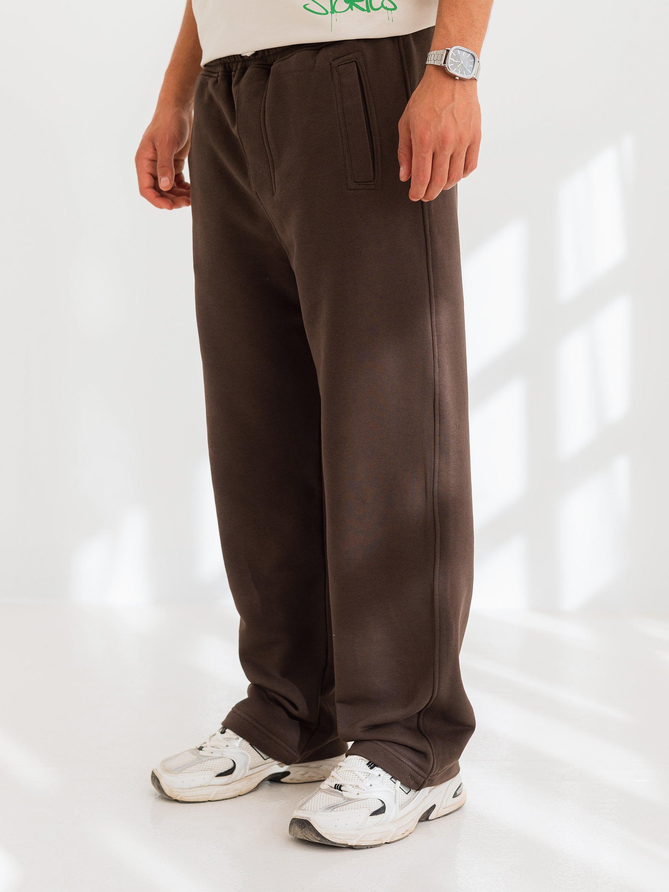BAGGY FIT SWEATPANT - Brown