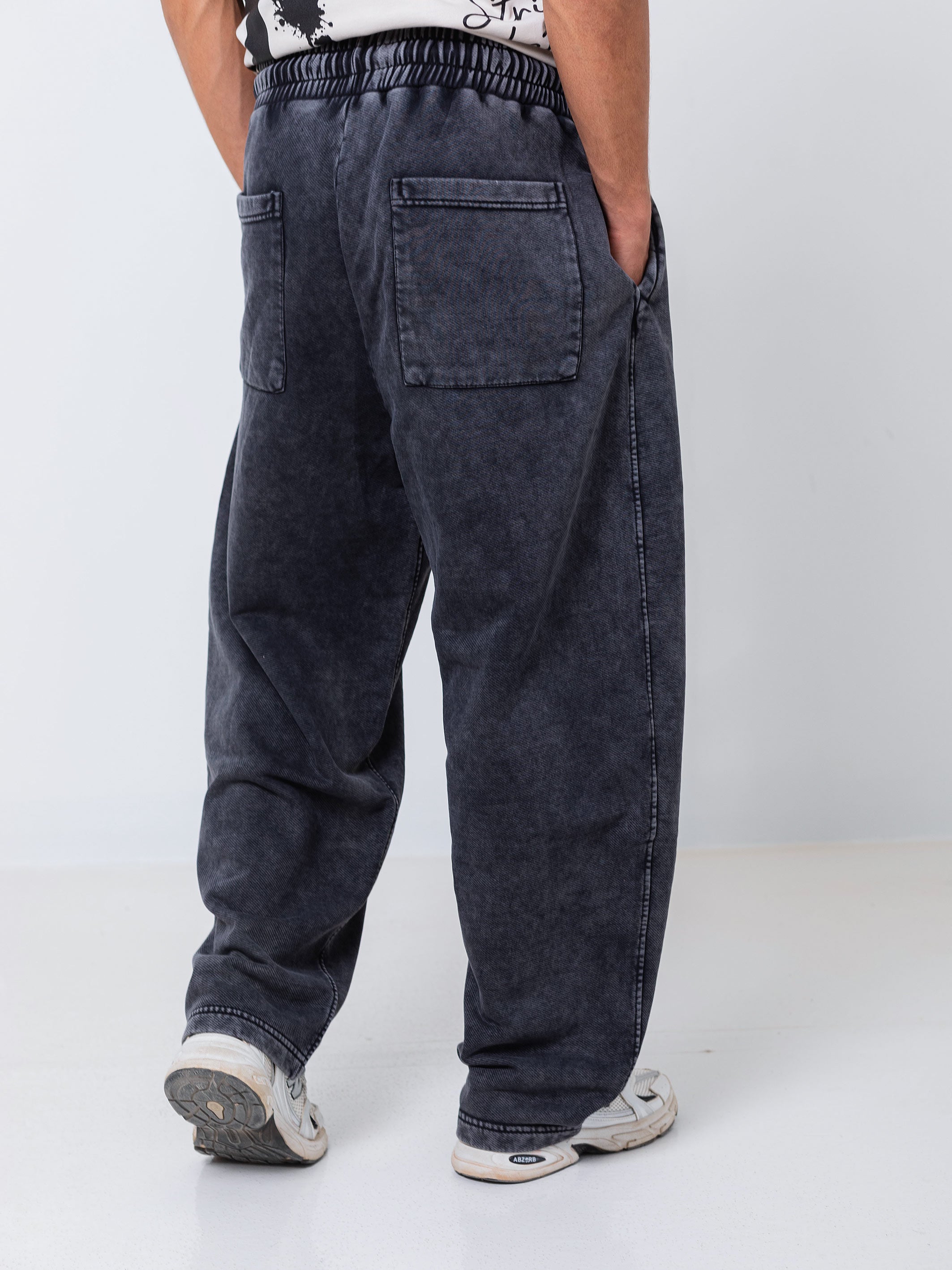 Ballon Fit Sweatpant-Washed - Dark Grey