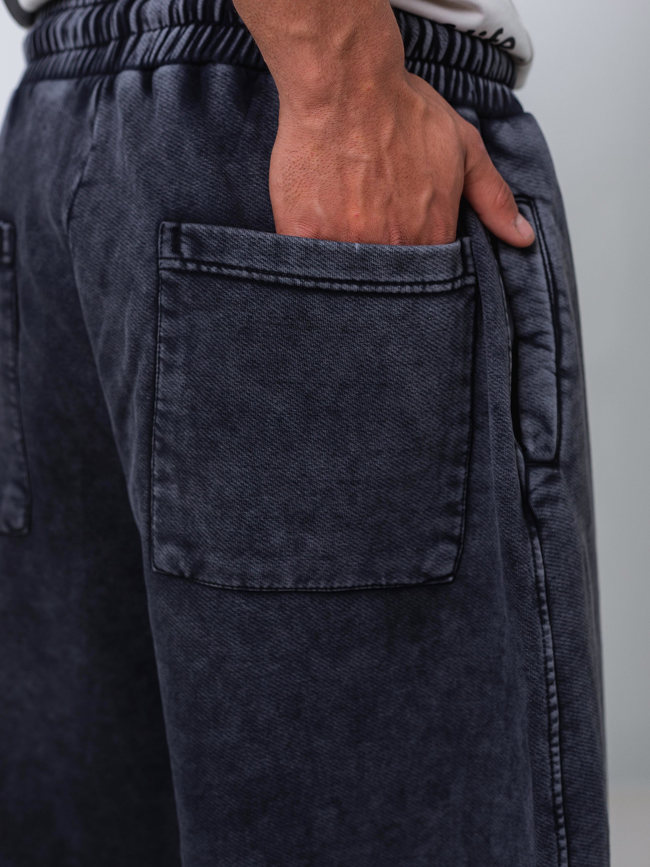 Ballon Fit Sweatpant-Washed - Dark Grey