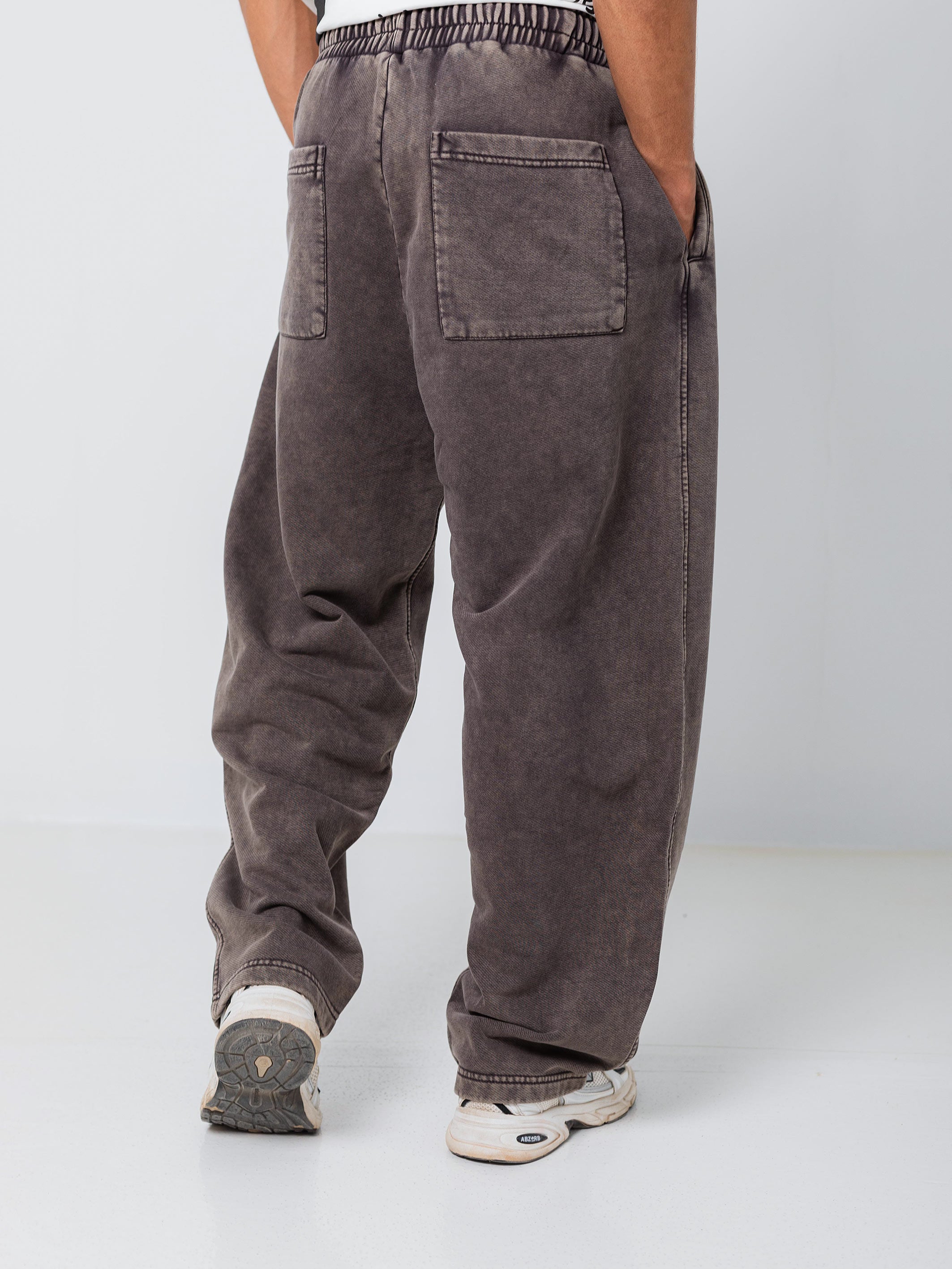 Ballon Fit Sweatpant-Washed - Brown