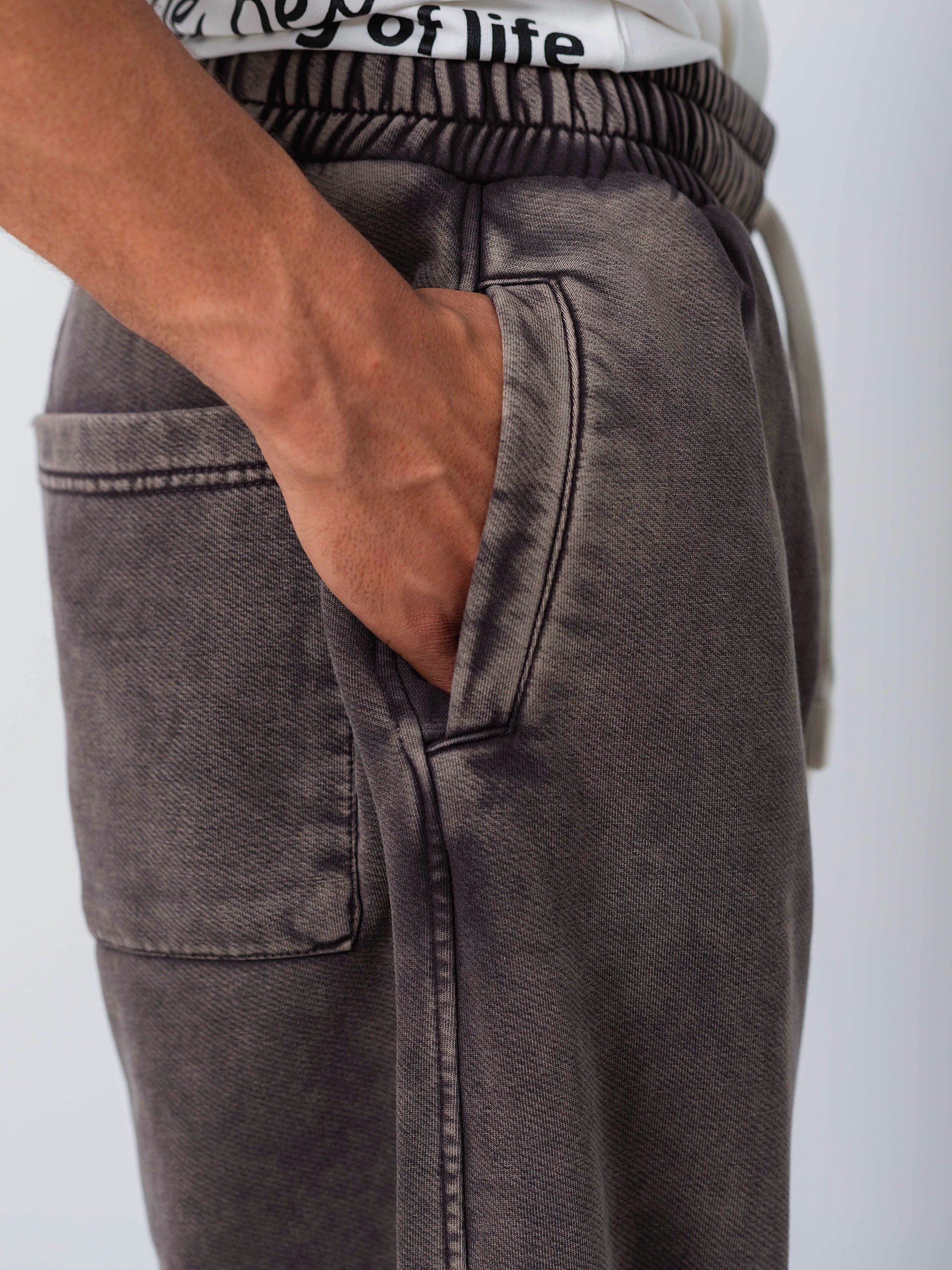 Ballon Fit Sweatpant-Washed - Brown